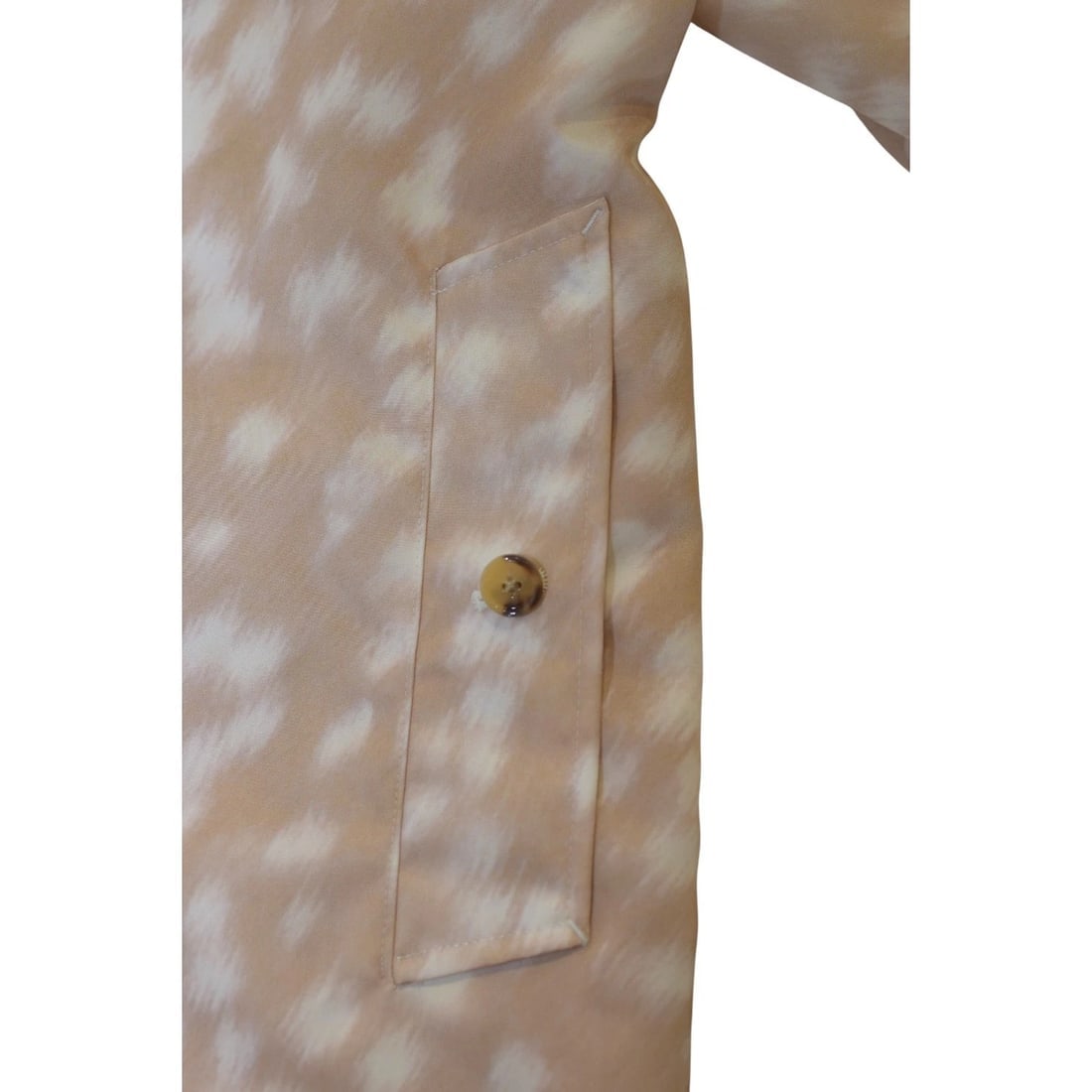 Burberry London Womens Lightweight Coat US 8 IT 42 Beige Deer Print Button Front - 5