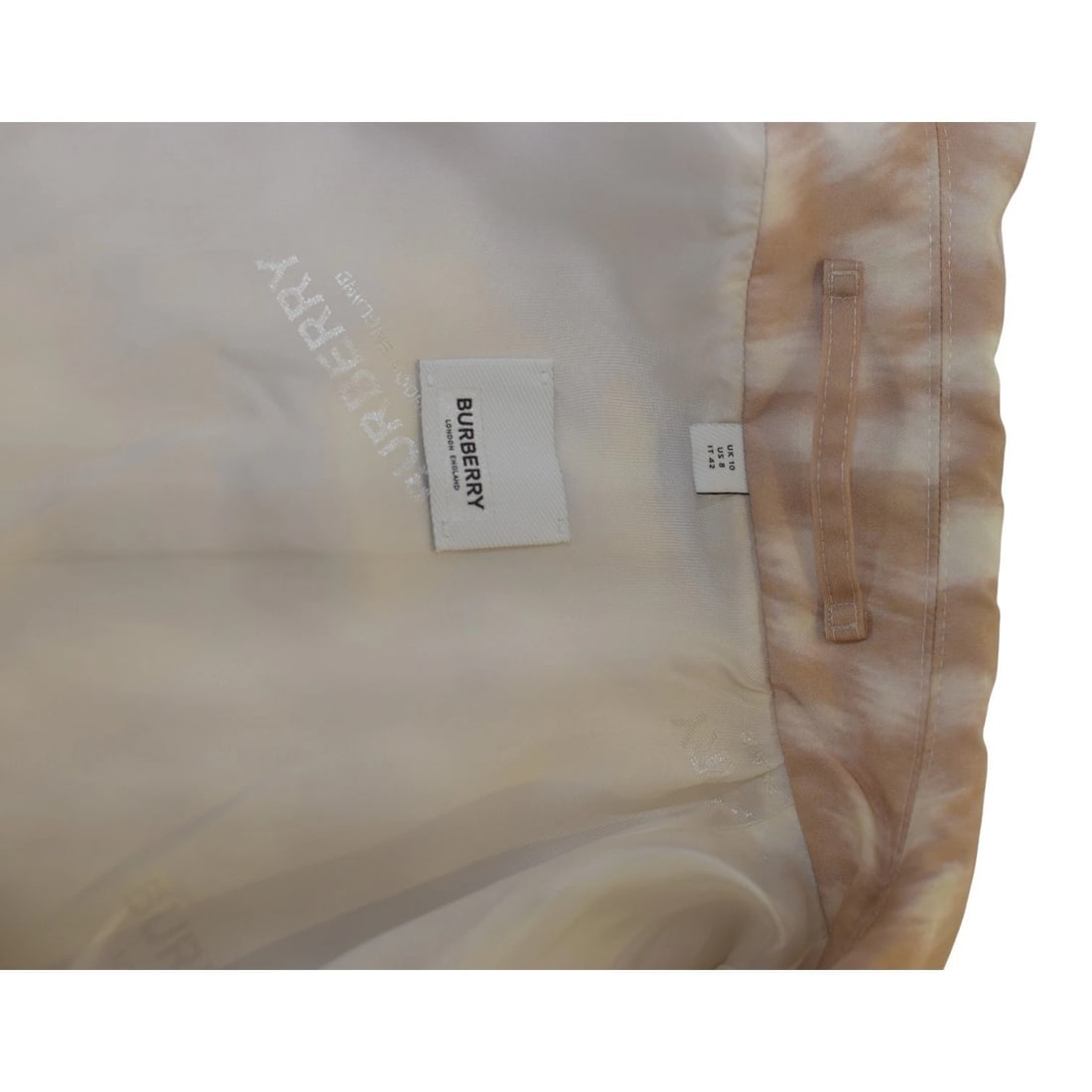 Burberry London Womens Lightweight Coat US 8 IT 42 Beige Deer Print Button Front - 7