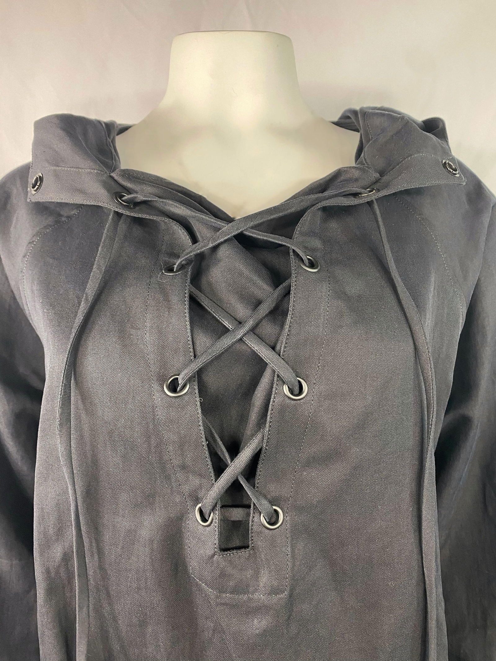 Nili Lotan Black Cotton Top, Size Medium - 8