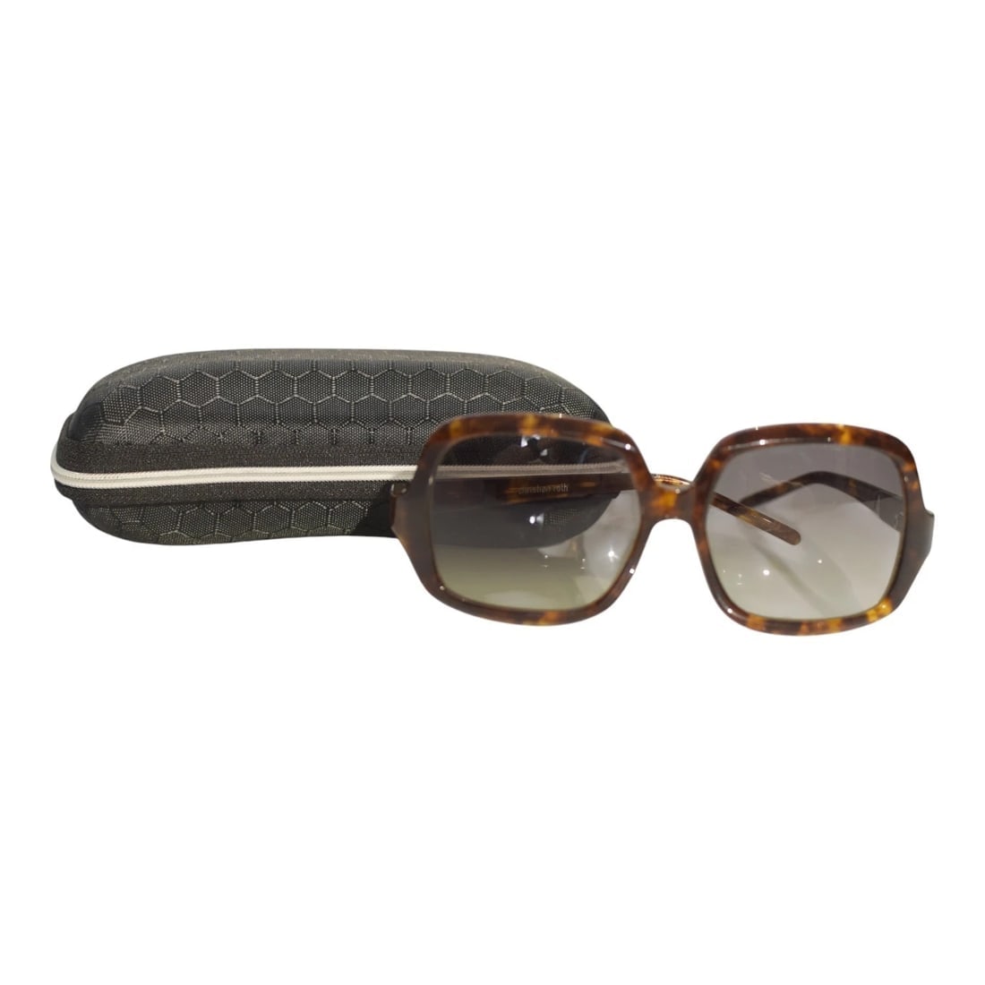 Christian Roth 14253 Oversized Square Sunglasses Tortoiseshell Frame Gradient - 8