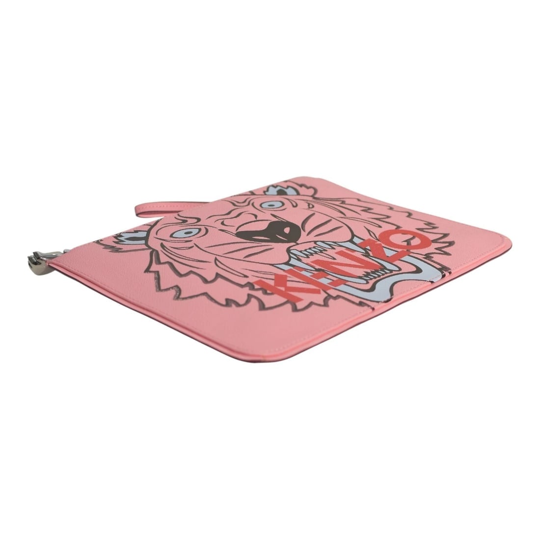 Kenzo Bag Pink Tiger Motif Women's Printed Clutch Bag with paw zipper pull - 4