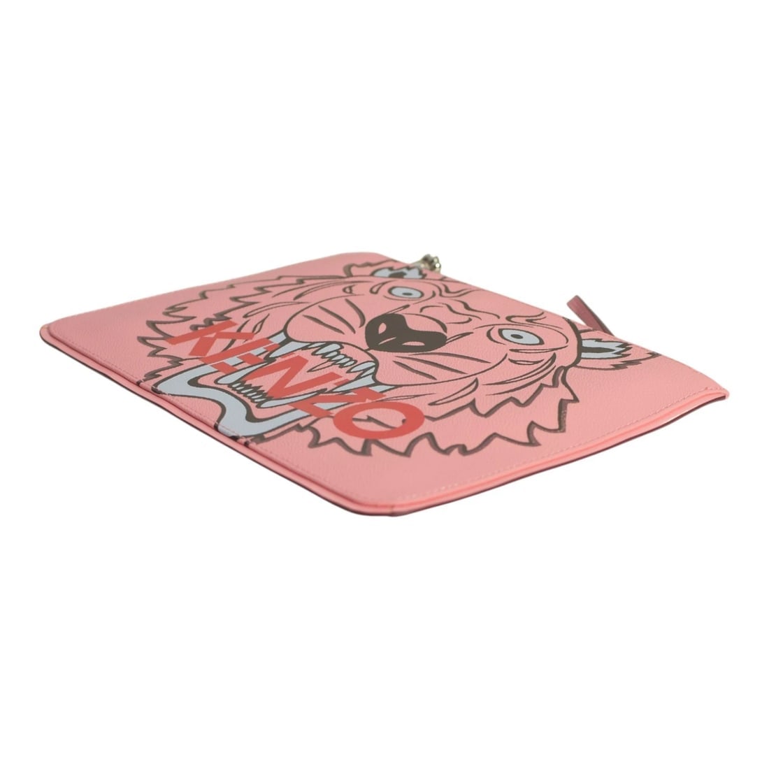 Kenzo Bag Pink Tiger Motif Women's Printed Clutch Bag with paw zipper pull - 5