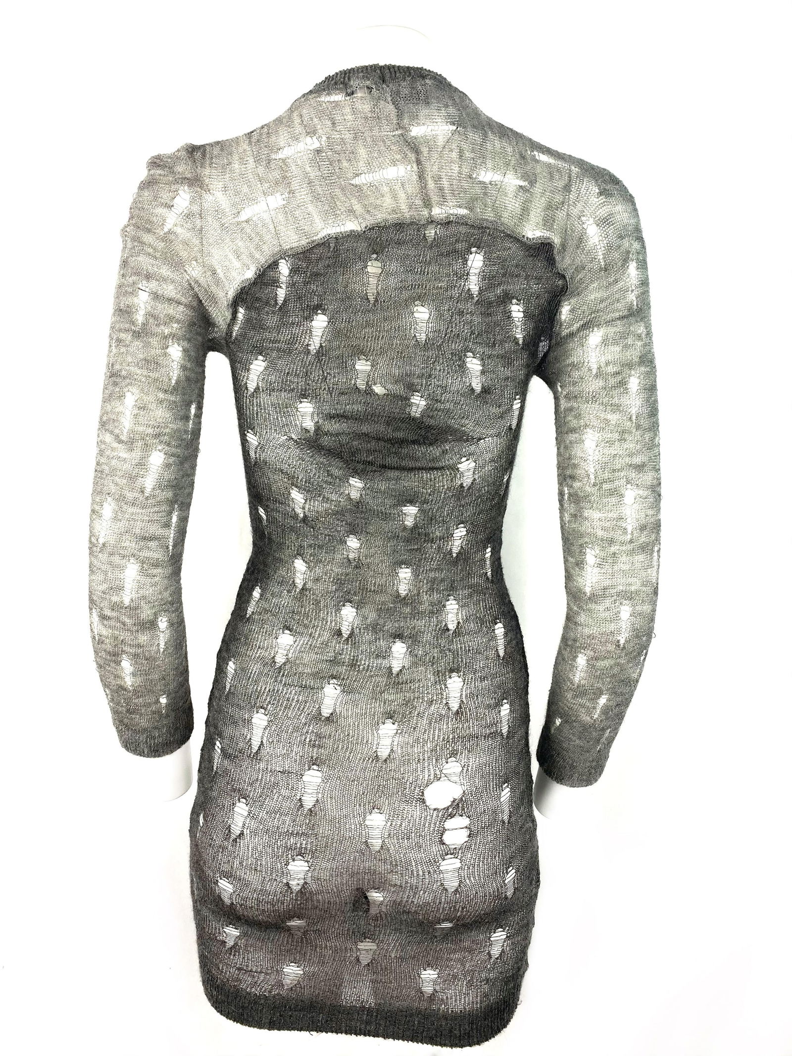 Isabel Marant Grey Distressed Long Sweater - 3