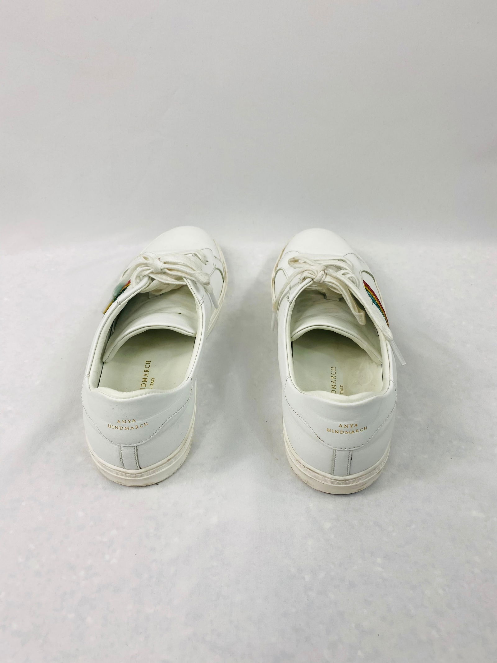 Anya Hindmarch White Leather Sneakers Size 39 - 11