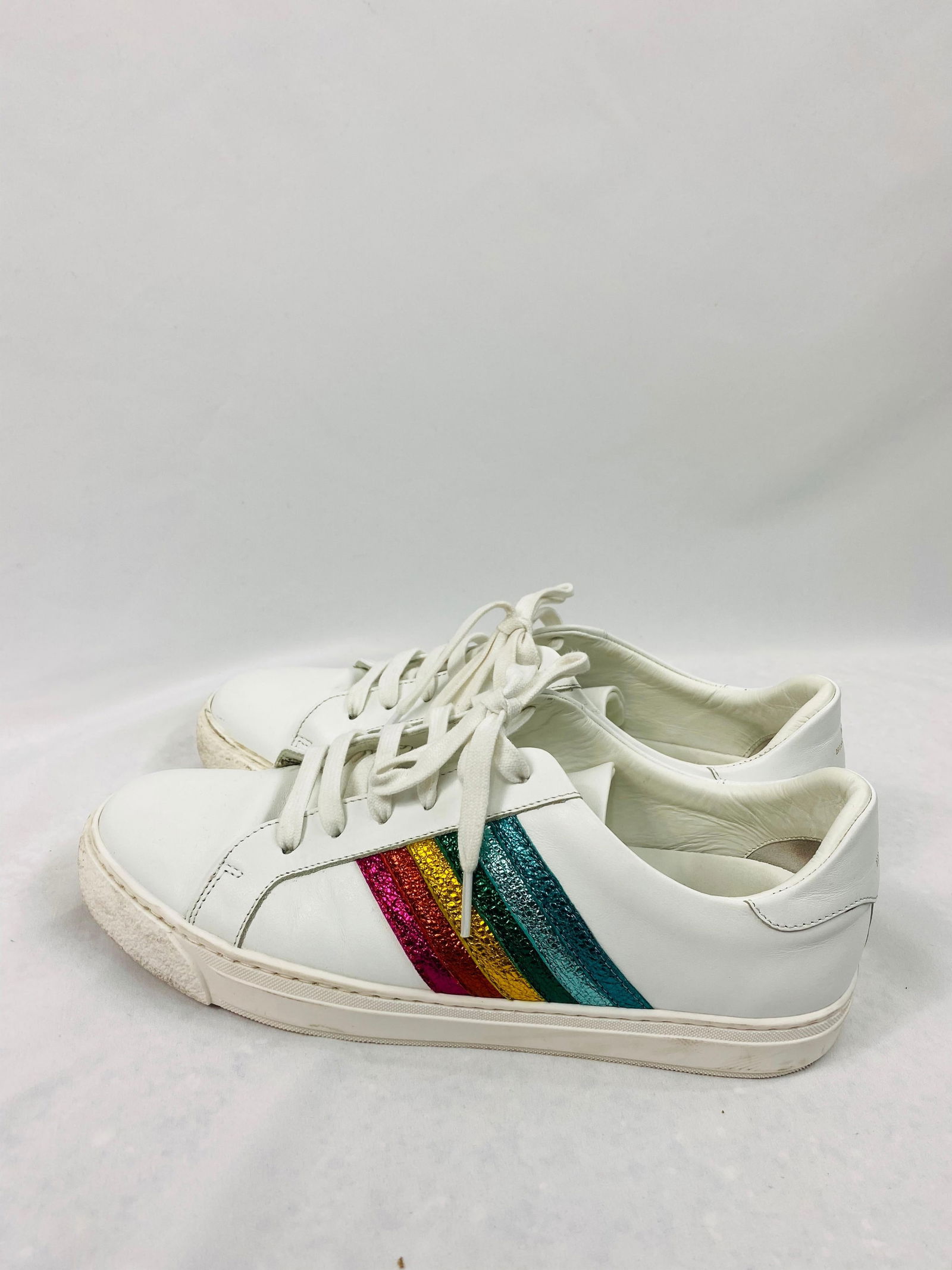Anya Hindmarch White Leather Sneakers Size 39 - 15