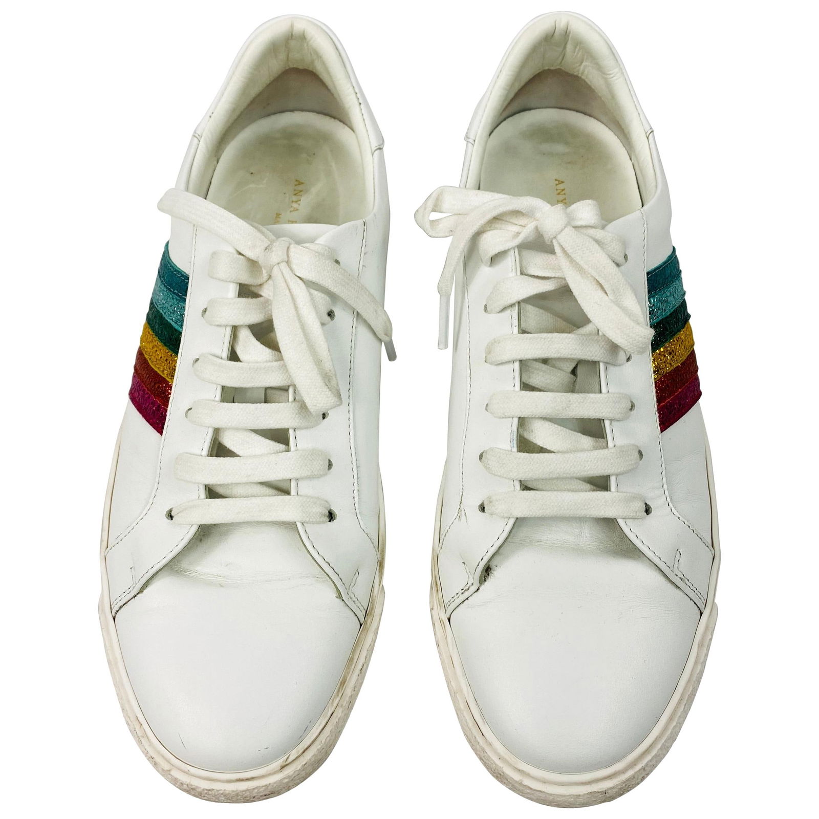 Anya Hindmarch White Leather Sneakers Size 39 - 20