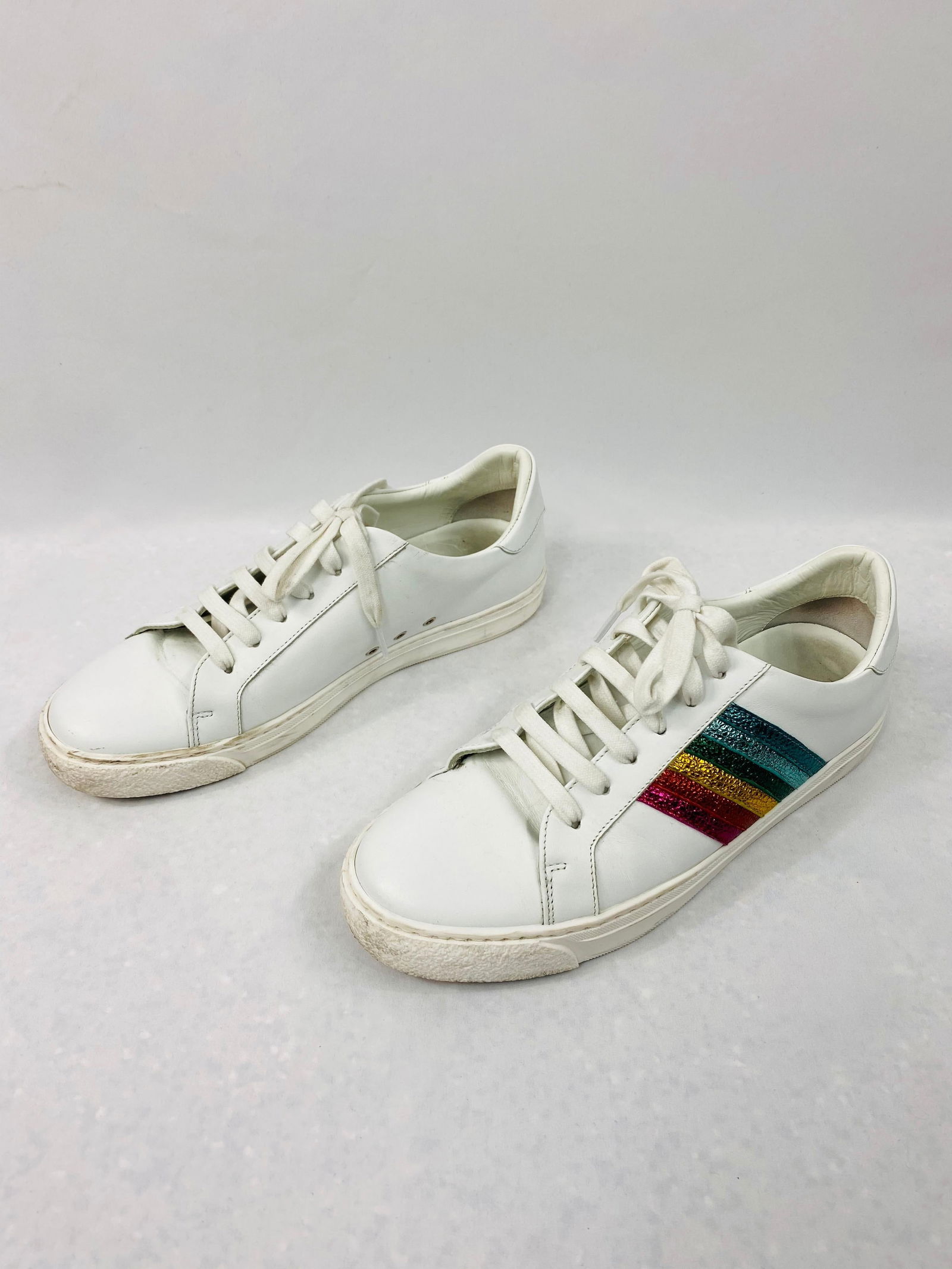 Anya Hindmarch White Leather Sneakers Size 39 - 8