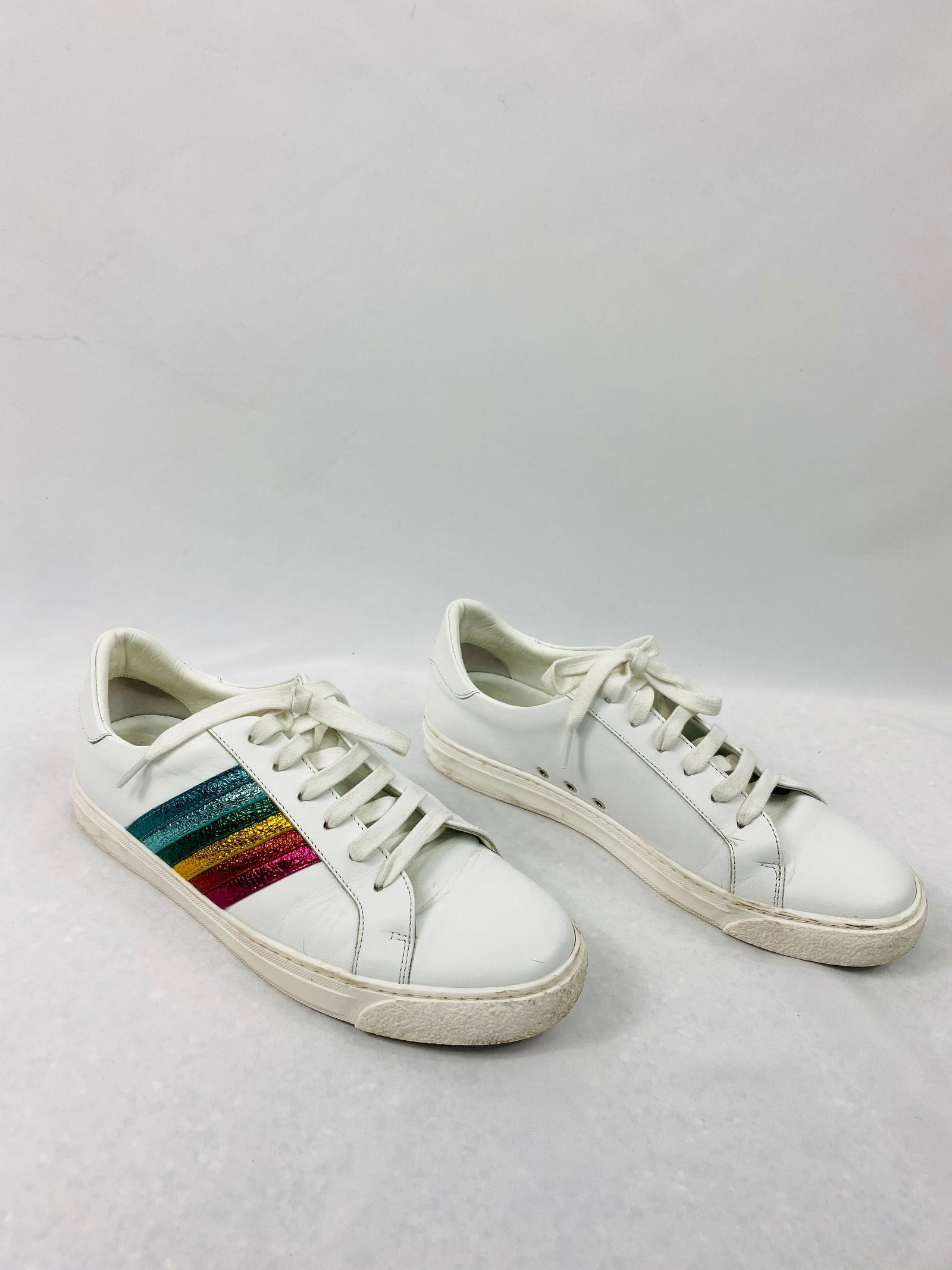Anya Hindmarch White Leather Sneakers Size 39 - 9