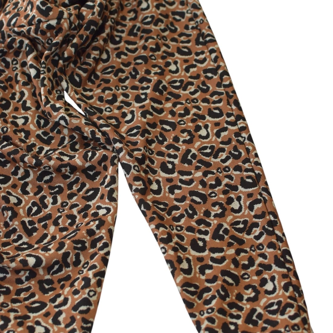 Devotion Leopard Print Bodycon Mini Dress Brown Black Long Sleeve Ruched V-Neck - 6