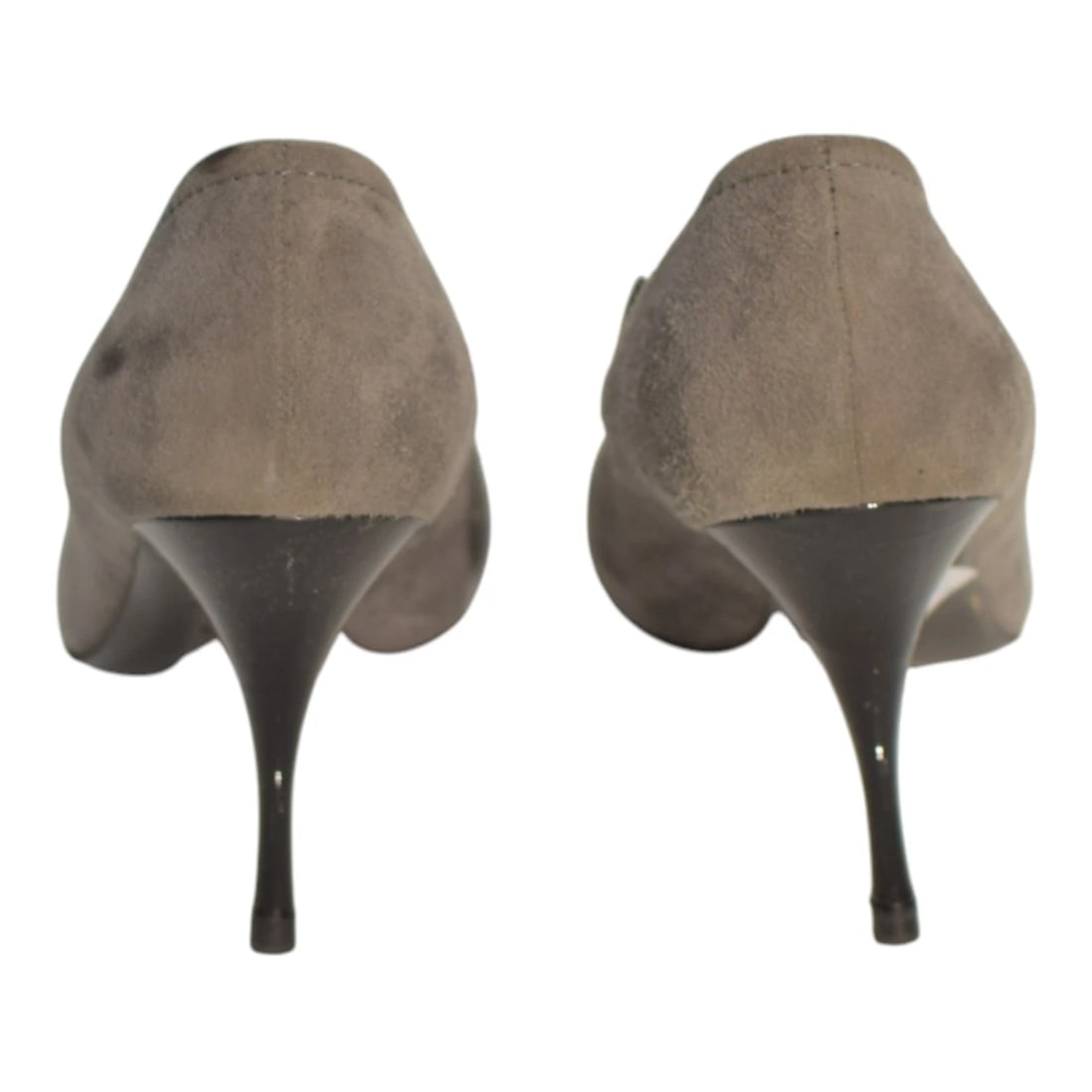 Miu Miu Bow Pumps – Gray Suede with Black Patent Leather Cap Toe size 39.5 - 4
