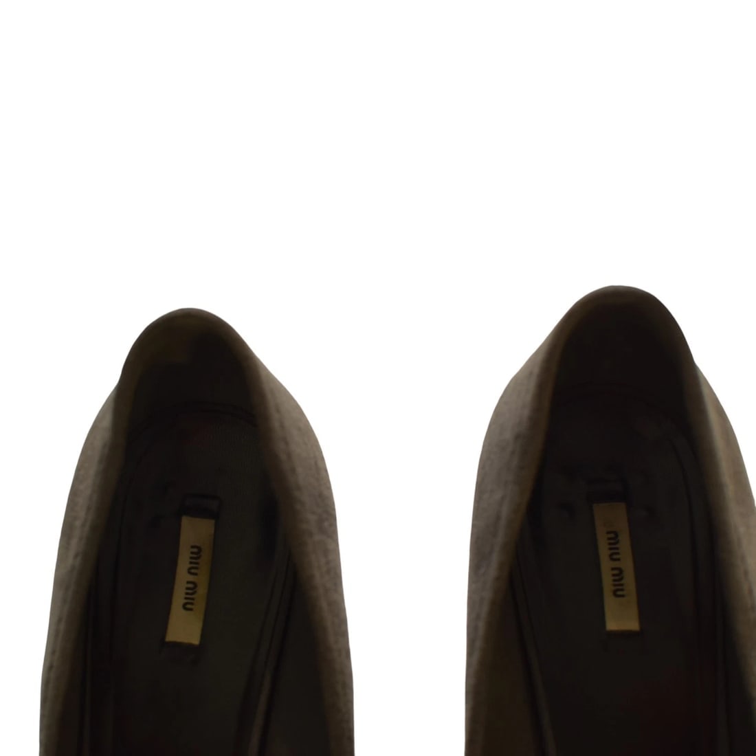 Miu Miu Bow Pumps – Gray Suede with Black Patent Leather Cap Toe size 39.5 - 7