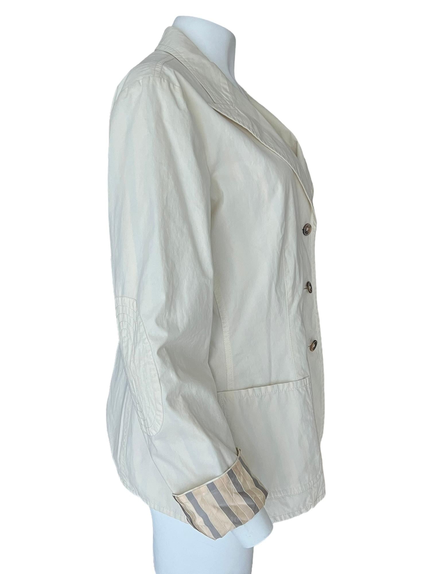 Giorgio Armani Cream Blazer Jacket - 8