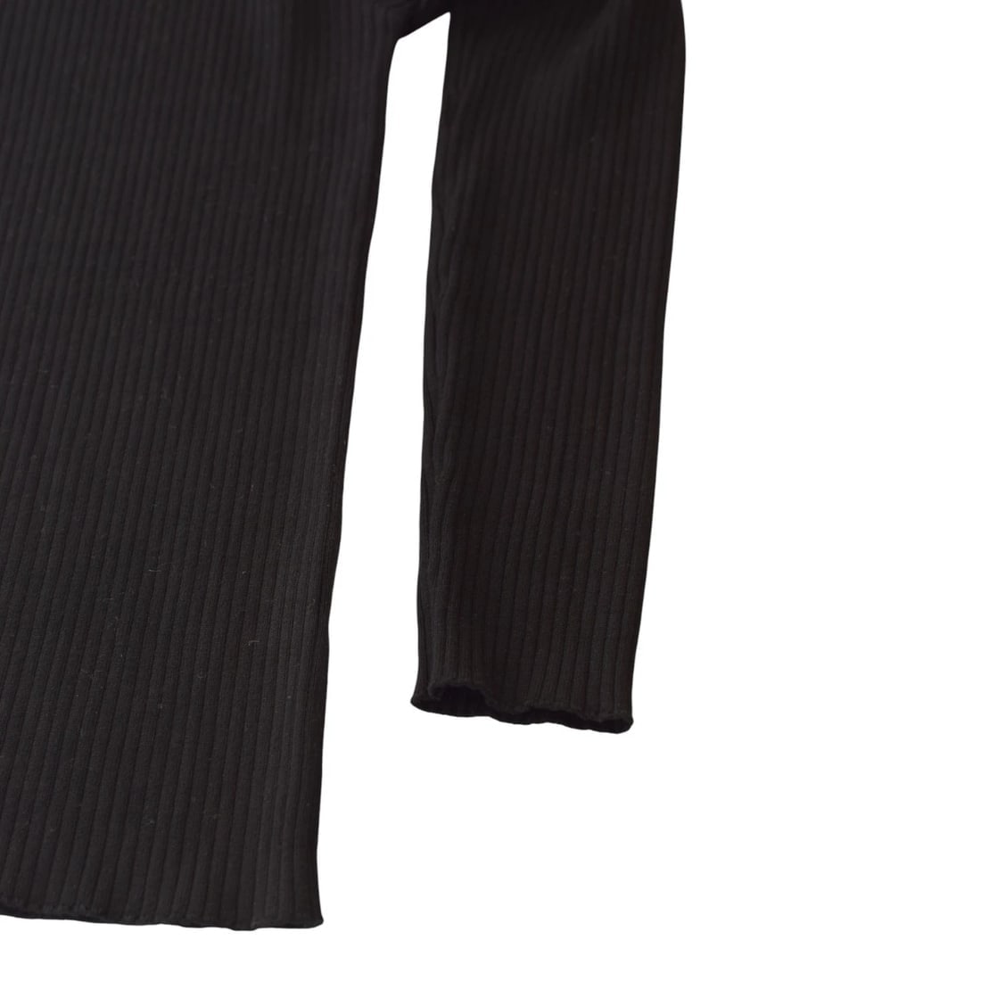 Pièces Uniques by Edmond Luu Black Ribbed High-Neck Sweater – Size L - 4