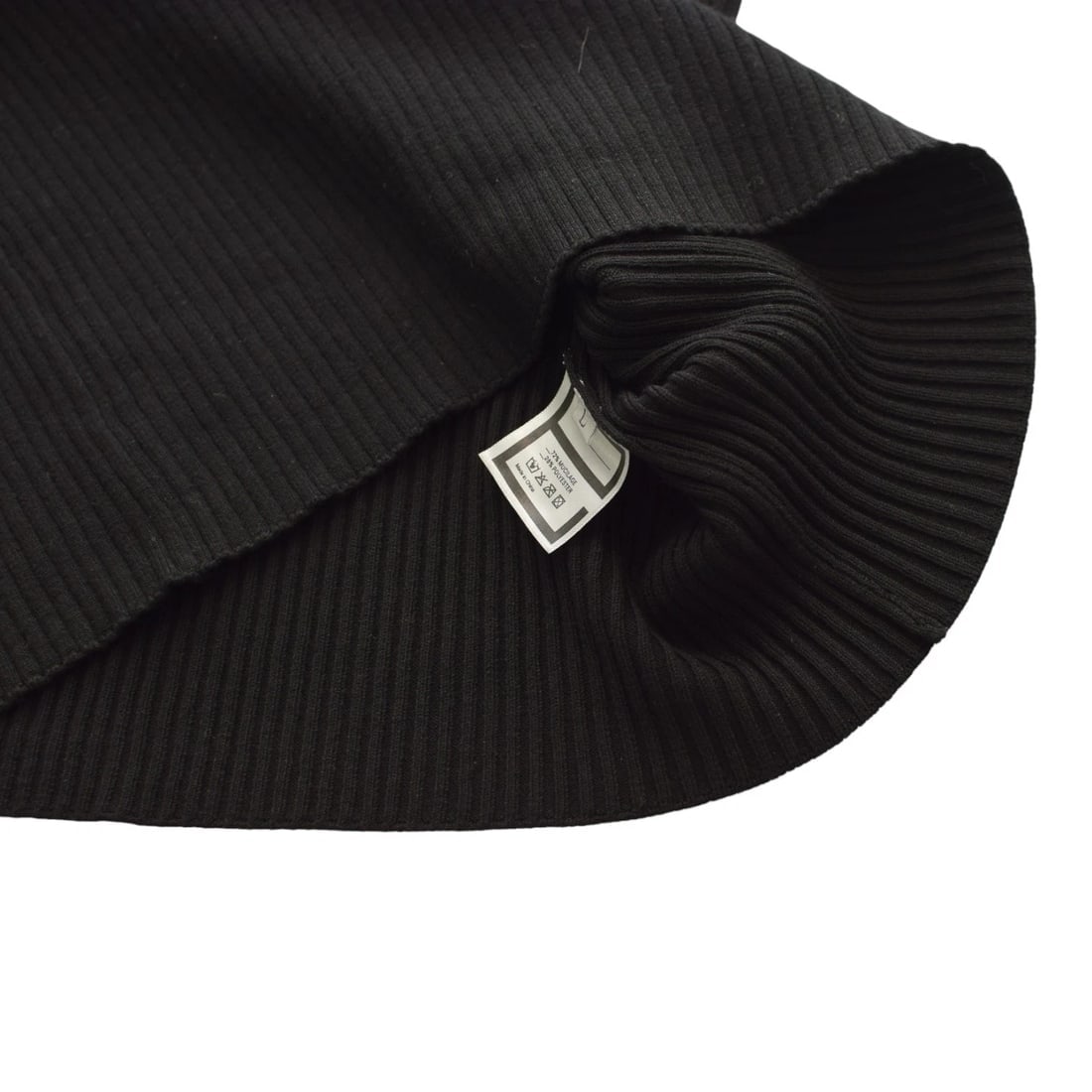 Pièces Uniques by Edmond Luu Black Ribbed High-Neck Sweater – Size L - 5