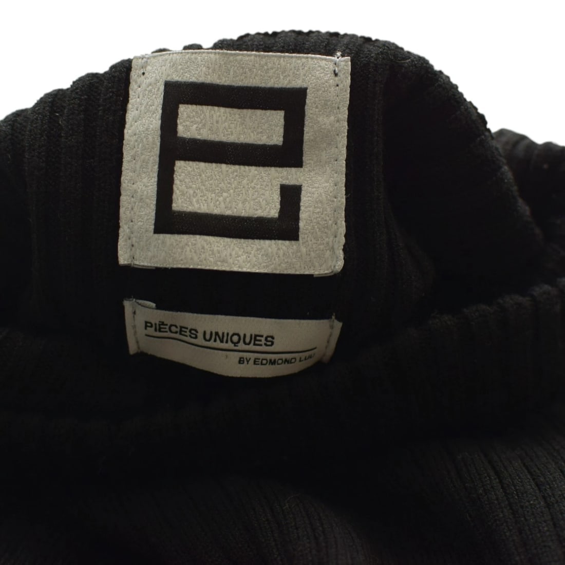 Pièces Uniques by Edmond Luu Black Ribbed High-Neck Sweater – Size L - 7