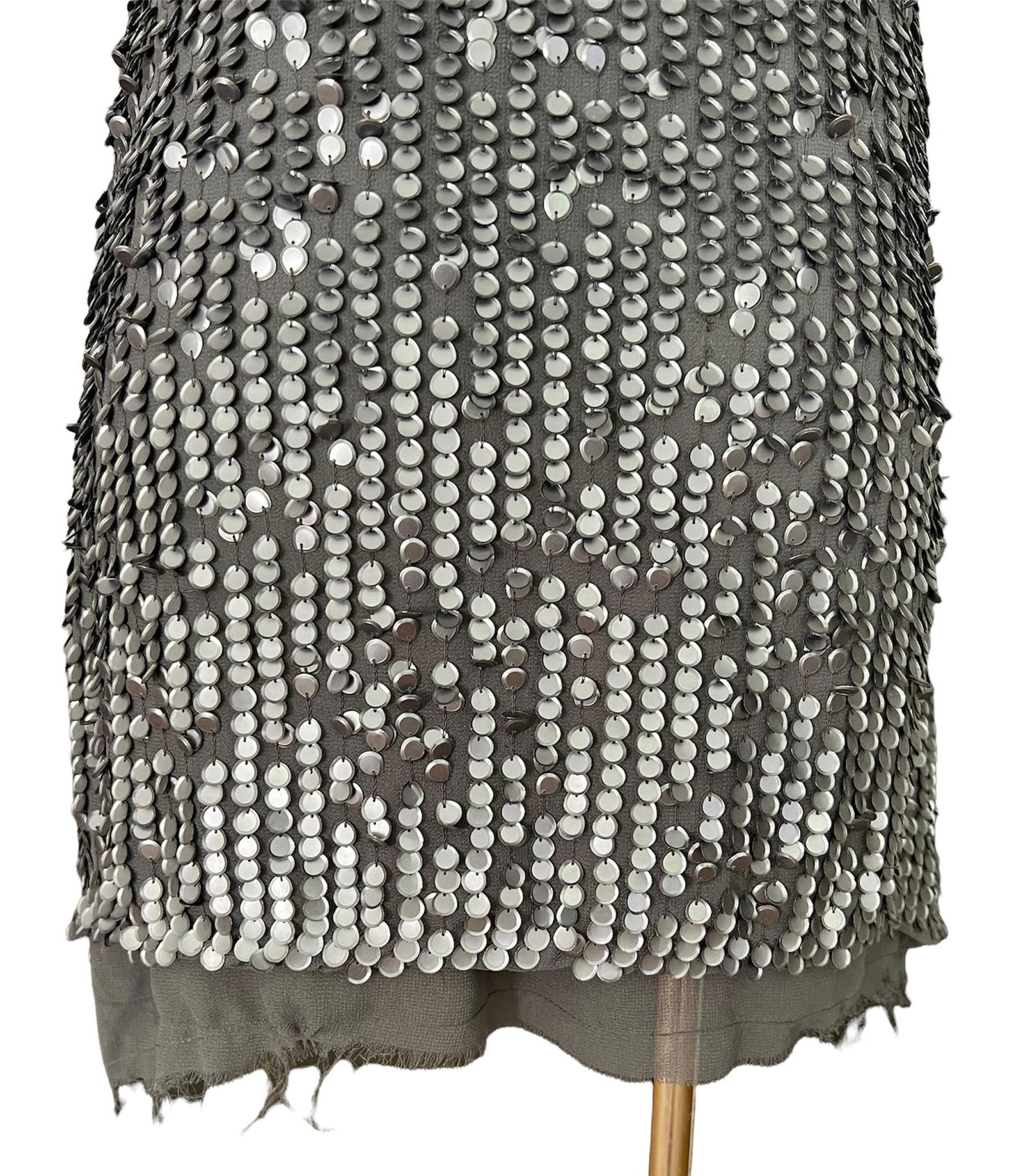 Madison Marcus Grey Sequin Mini Dress - 16