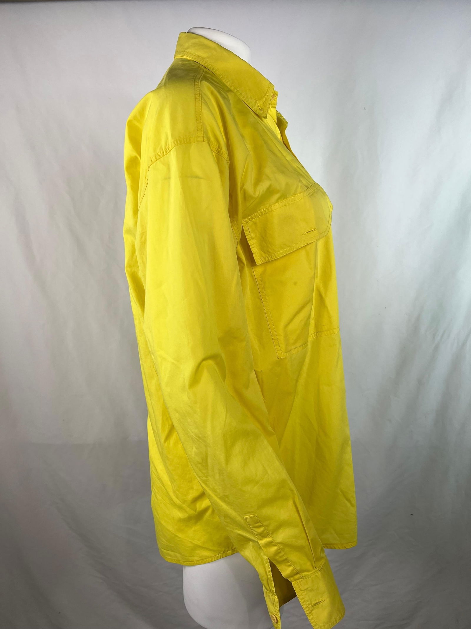 Istante Yellow Button Down Shirt, Size 50 - 3