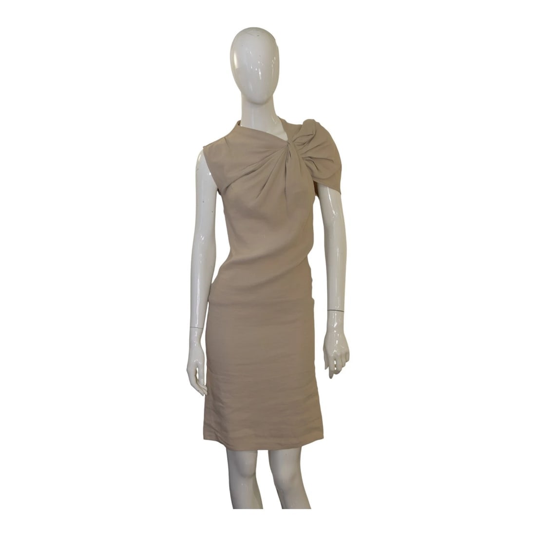 LANVIN ETE 2010 Beige Linen Blend Pleated Knot-detail Shoulder Summer Dress 38: Title:LANVIN ETE 2010 Beige Linen Blend Pleated Knot-detail Shoulder Summer Dress 38Description:LANVIN ETE 2010 Beige Linen Blend Pleated Knot-detail Shoulder Summer Dress 38 The LANVIN ETE 2010