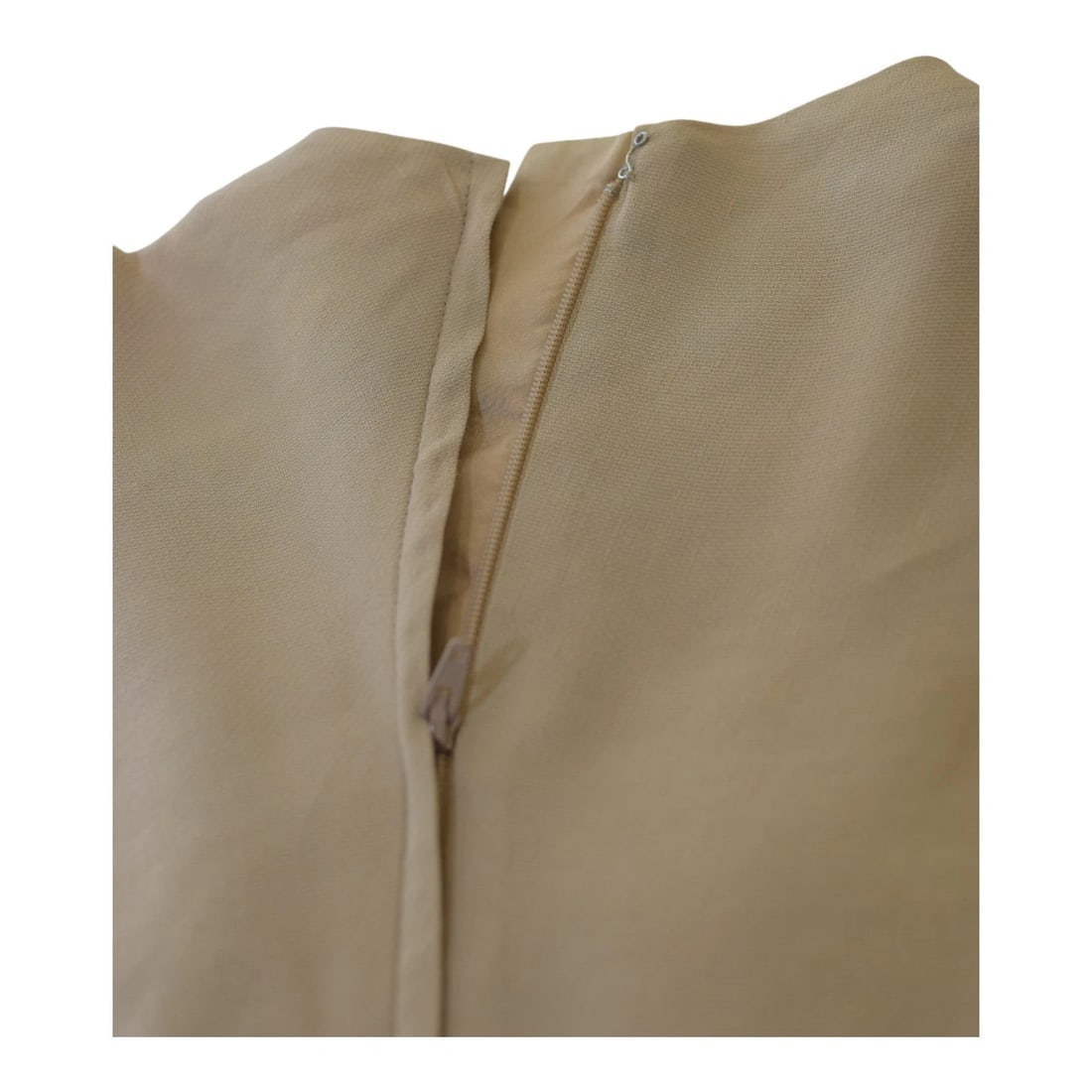 LANVIN ETE 2010 Beige Linen Blend Pleated Knot-detail Shoulder Summer Dress 38 - 8