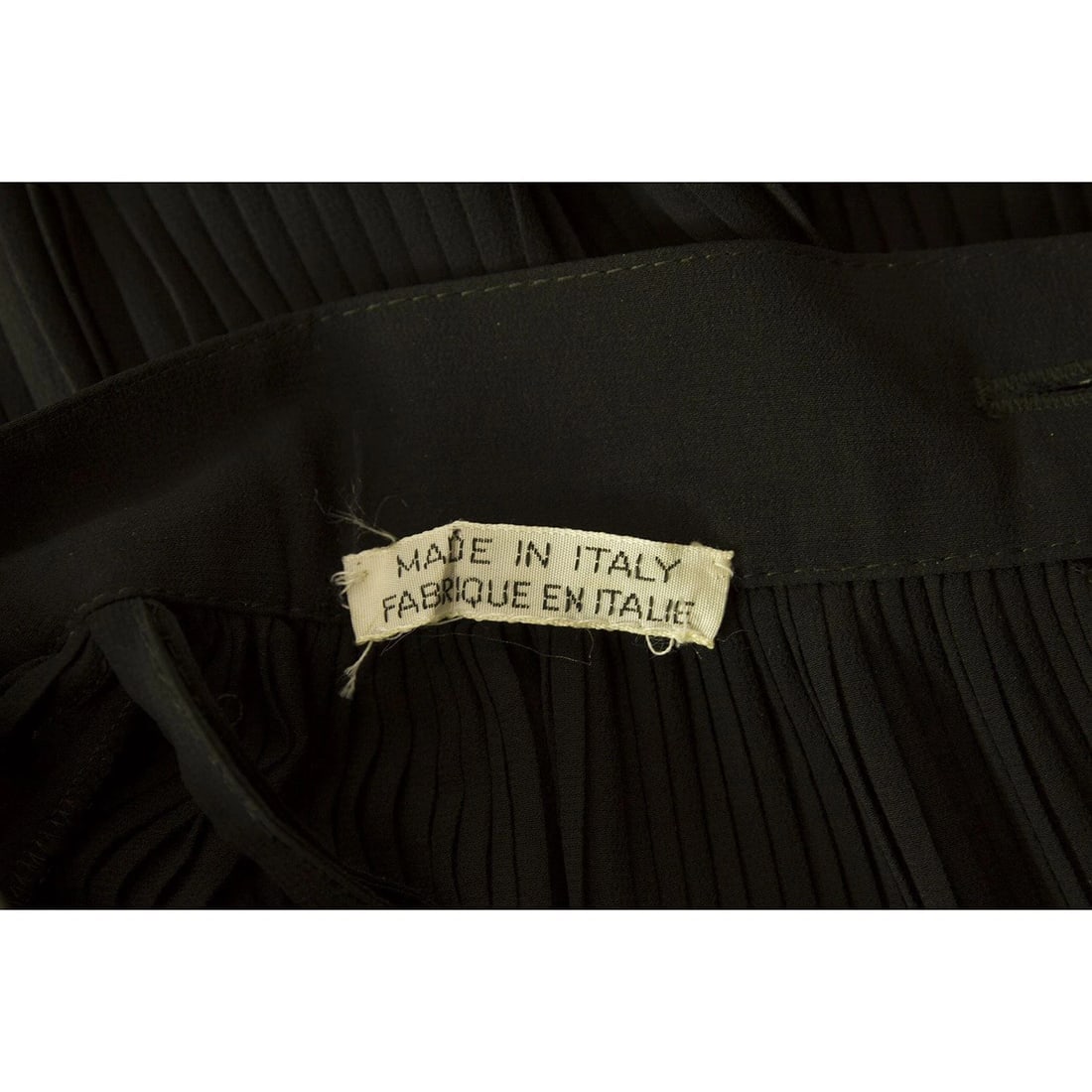 Ungaro Black Semisheer Small Pleats Formal Wide Leg Palazzo Trousers Pants sz 6 - 7