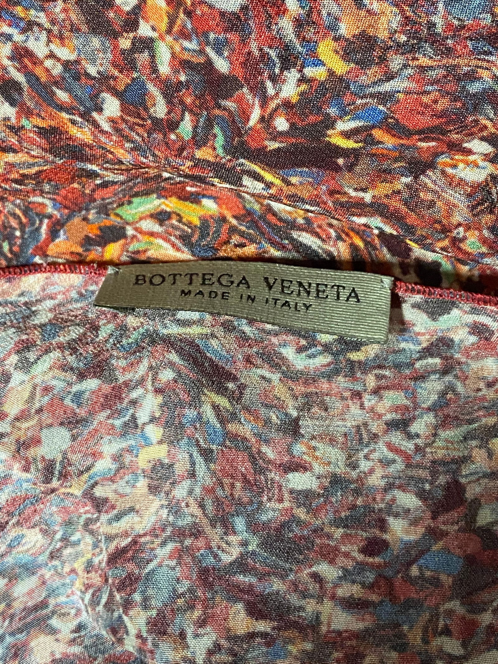 Bottega Veneta Multicolored Short Sleeves Blouse Top, Size 38 - 5