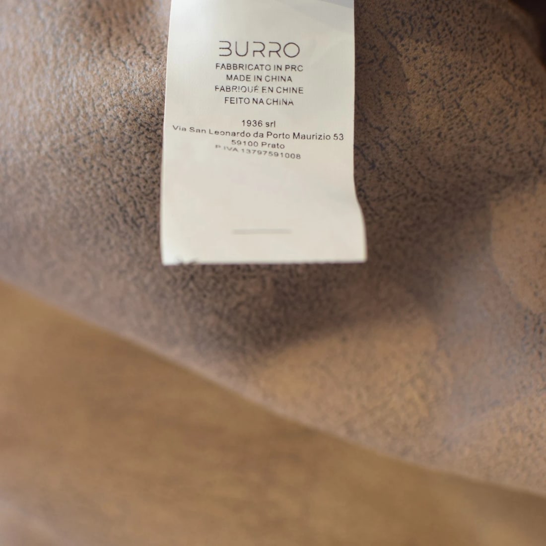 BURRO Faux Fur Long Belted Coat Brown Chevron Pattern with Faux Fur Collar ONS - 5