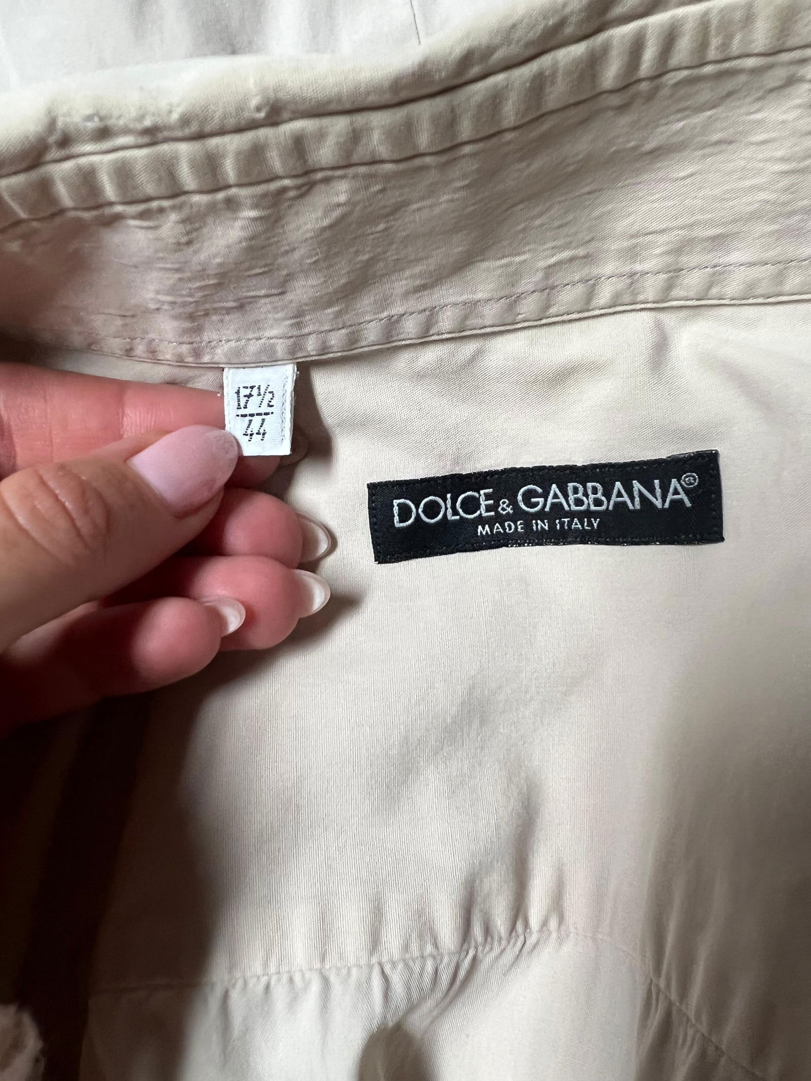 Dolce & Gabbana Beige Button Down Shirt - 13