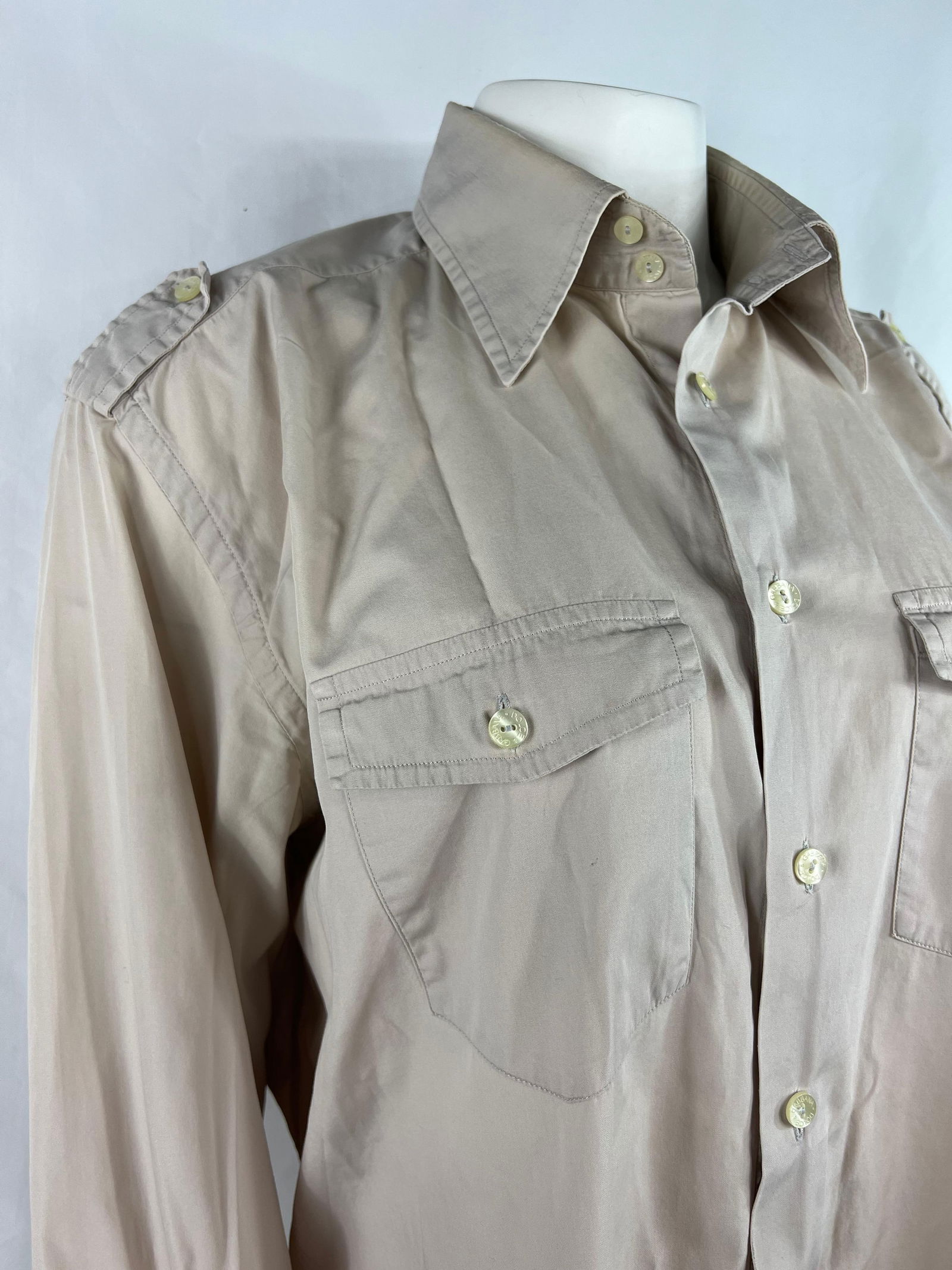 Dolce & Gabbana Beige Button Down Shirt - 17