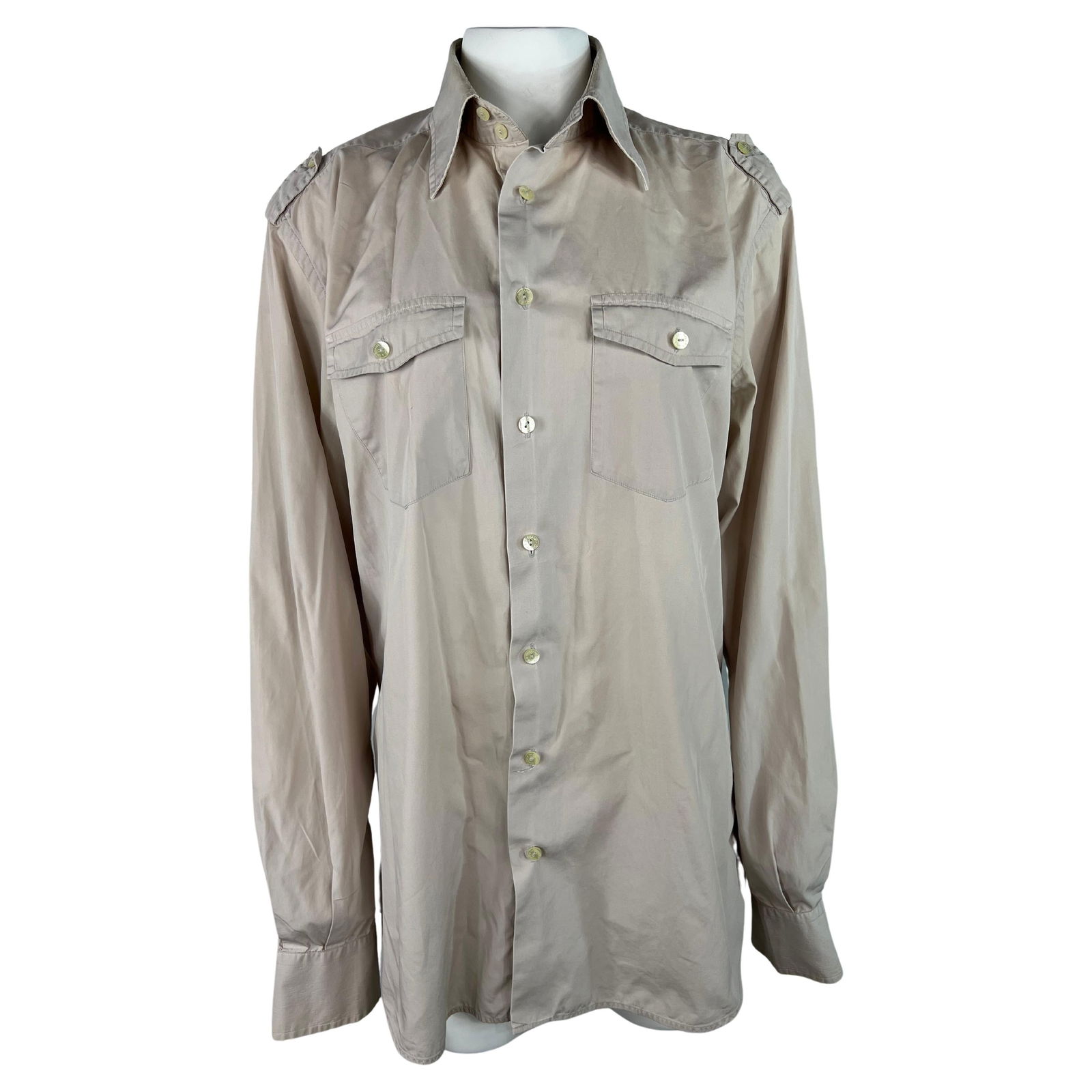 Dolce & Gabbana Beige Button Down Shirt - 7