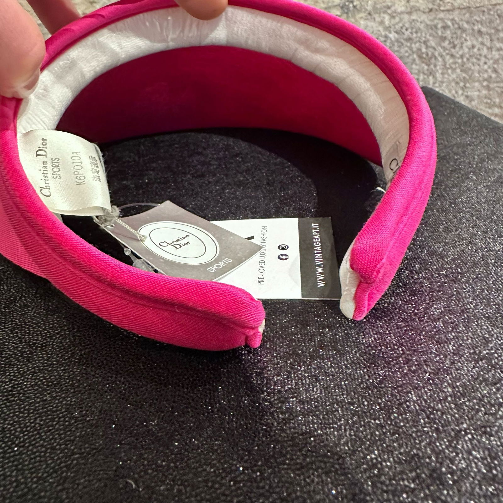 CHRISTIAN DIOR SPORT Vintage visor in fuchsia cotton - 4