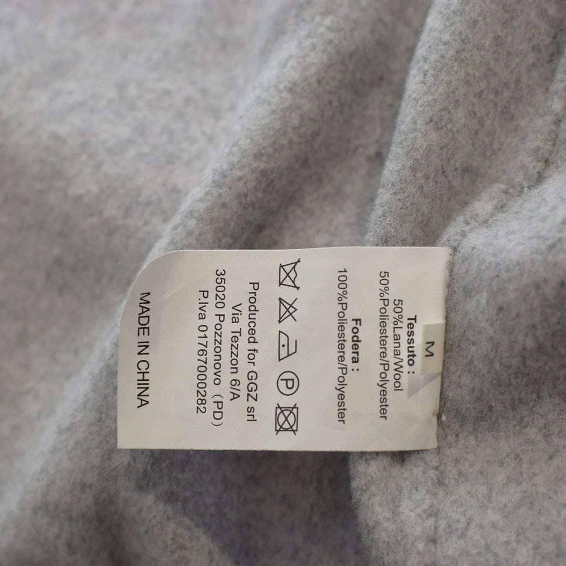 ViCOLO Gray Wool Blend Belted Hooded Wrap Coat Design Minimalist Long Jacket M - 3