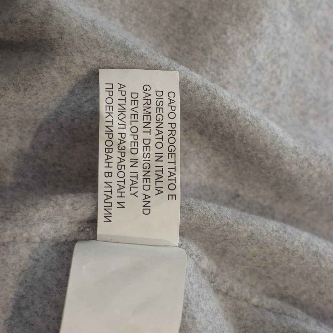 ViCOLO Gray Wool Blend Belted Hooded Wrap Coat Design Minimalist Long Jacket M - 4