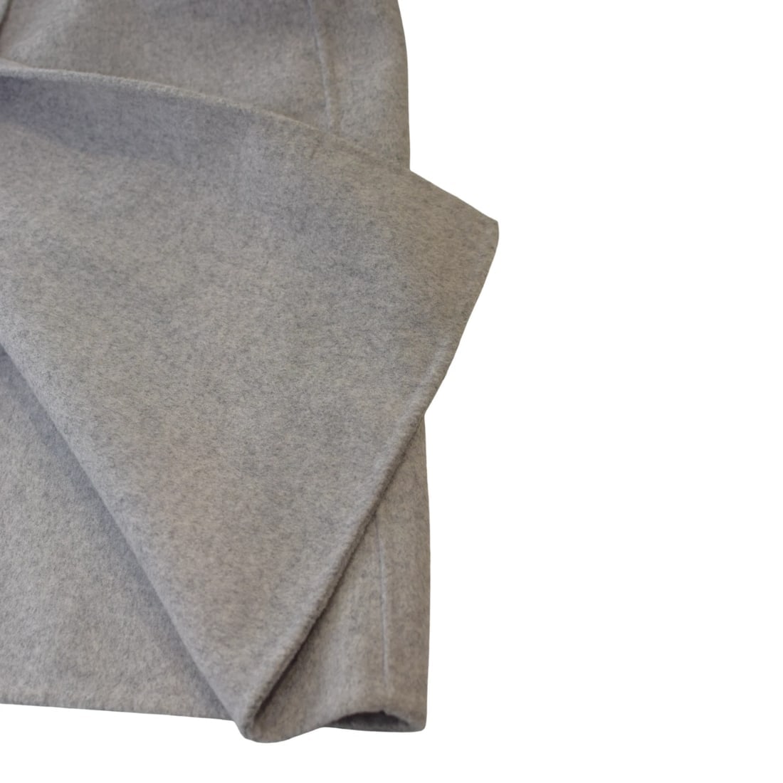 ViCOLO Gray Wool Blend Belted Hooded Wrap Coat Design Minimalist Long Jacket M - 8