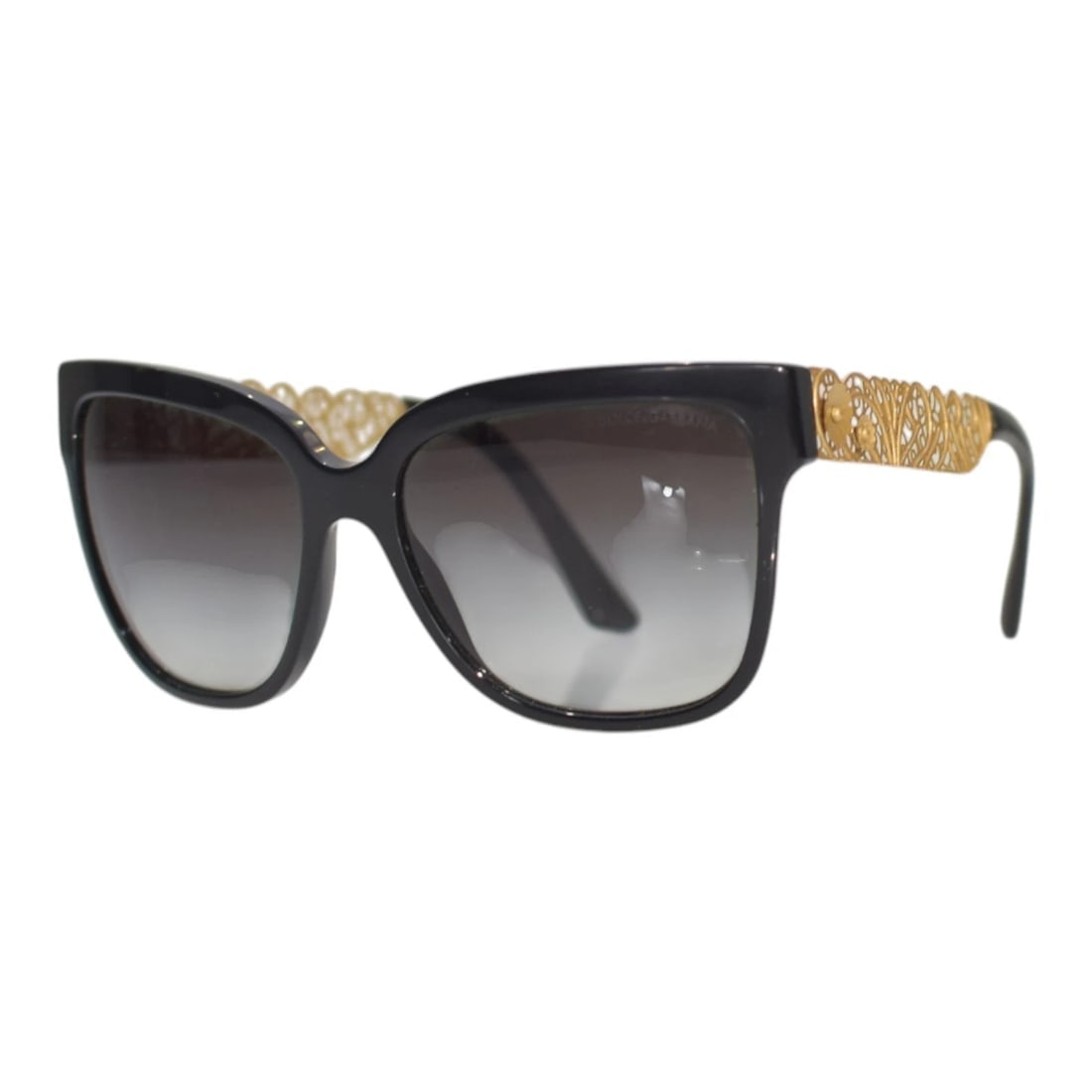 Dolce & Gabbana DG4212 Black & Gold Filigree Cat Eye Sunglasses: Title:Dolce & Gabbana DG4212 Black & Gold Filigree Cat Eye SunglassesDescription:Dolce & Gabbana DG4212 Black & Gold Filigree Cat Eye Sunglasses Elevate your style with these truly exquisite Dolce &