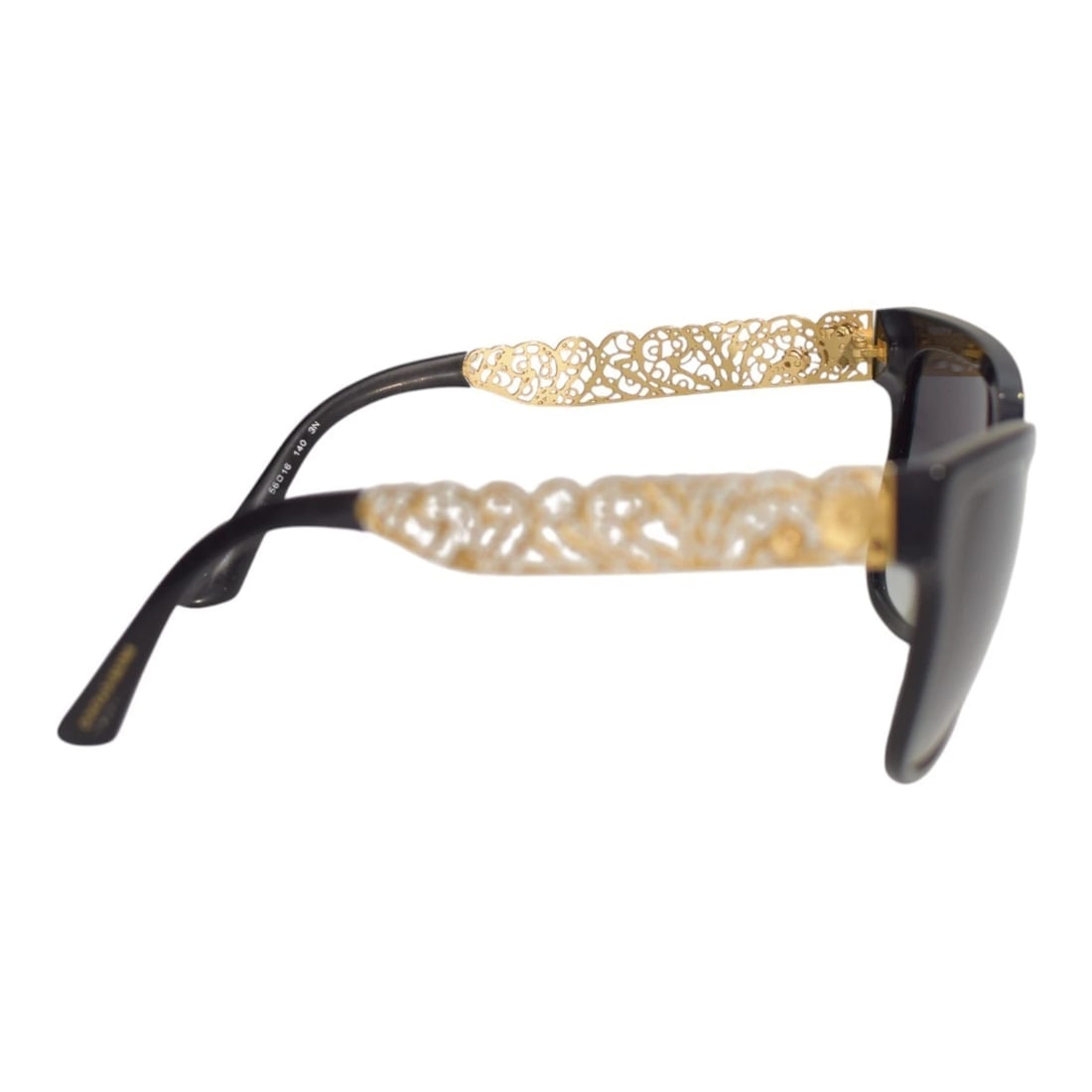 Dolce & Gabbana DG4212 Black & Gold Filigree Cat Eye Sunglasses - 8