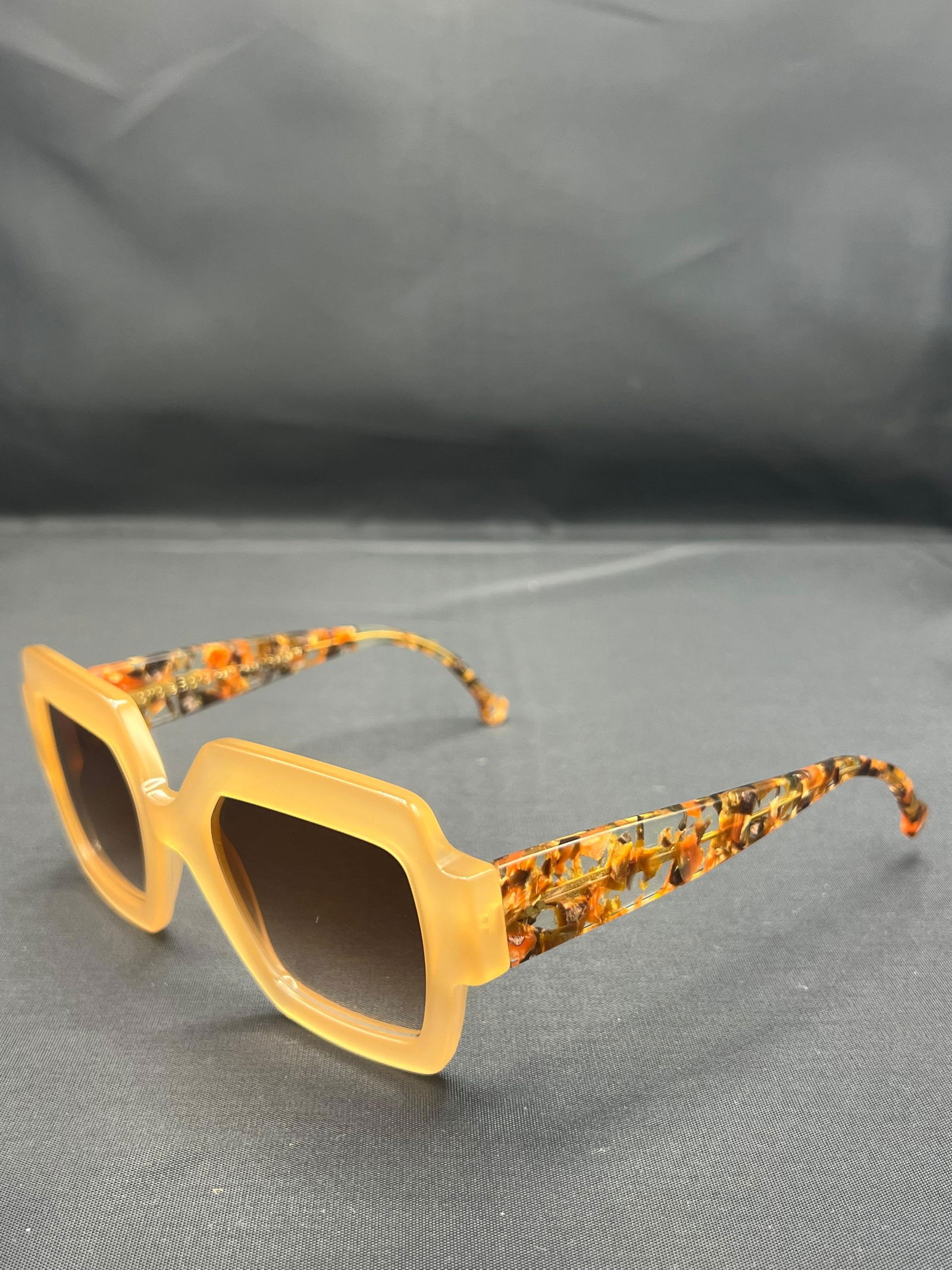 Natalie Blank Brown Square Sunglasses w/ Case - 15