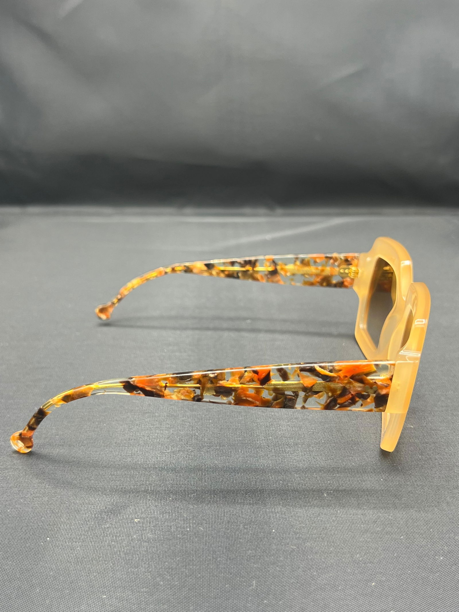 Natalie Blank Brown Square Sunglasses w/ Case - 17