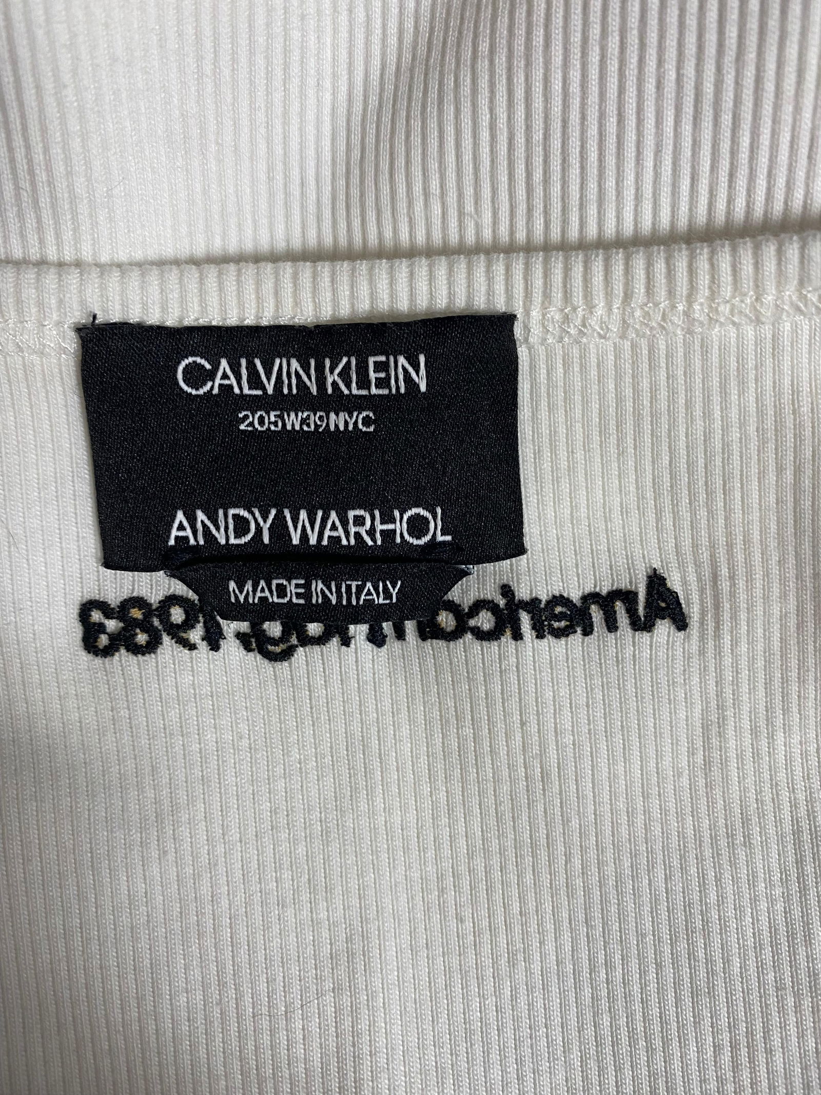 Calvin Klein Andy Warhol White Tank Top, Size Small - 4
