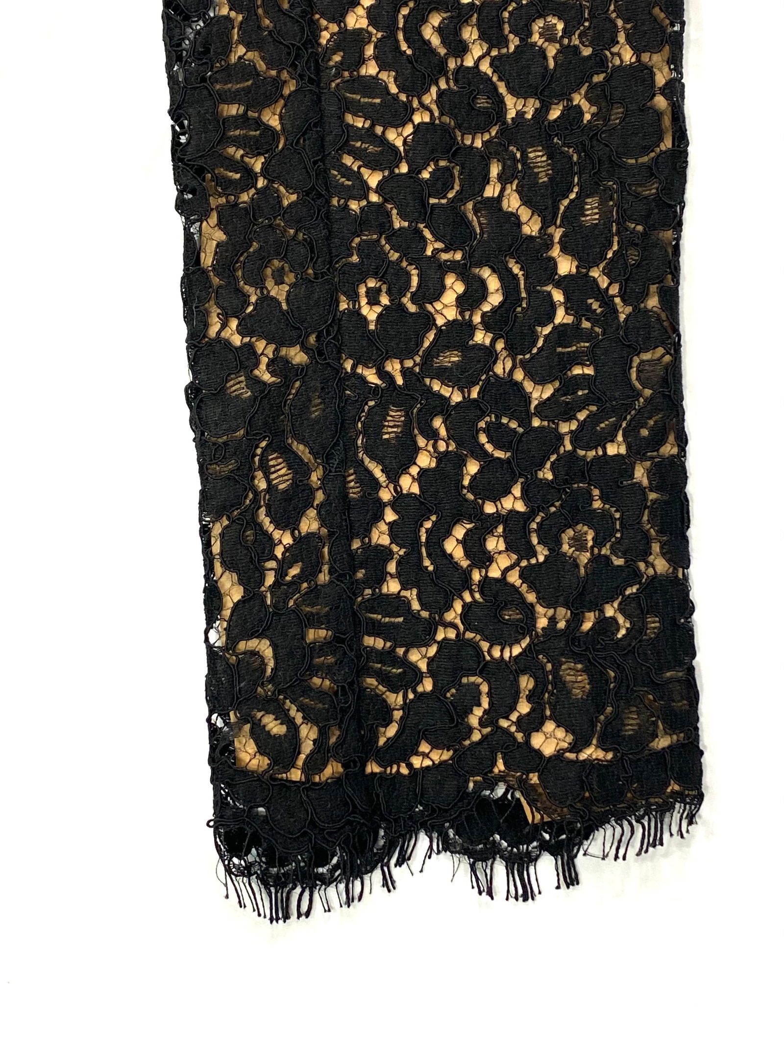 Michael Kors Collection Black and Beige Lace Skinny Pants Size 4 - 16