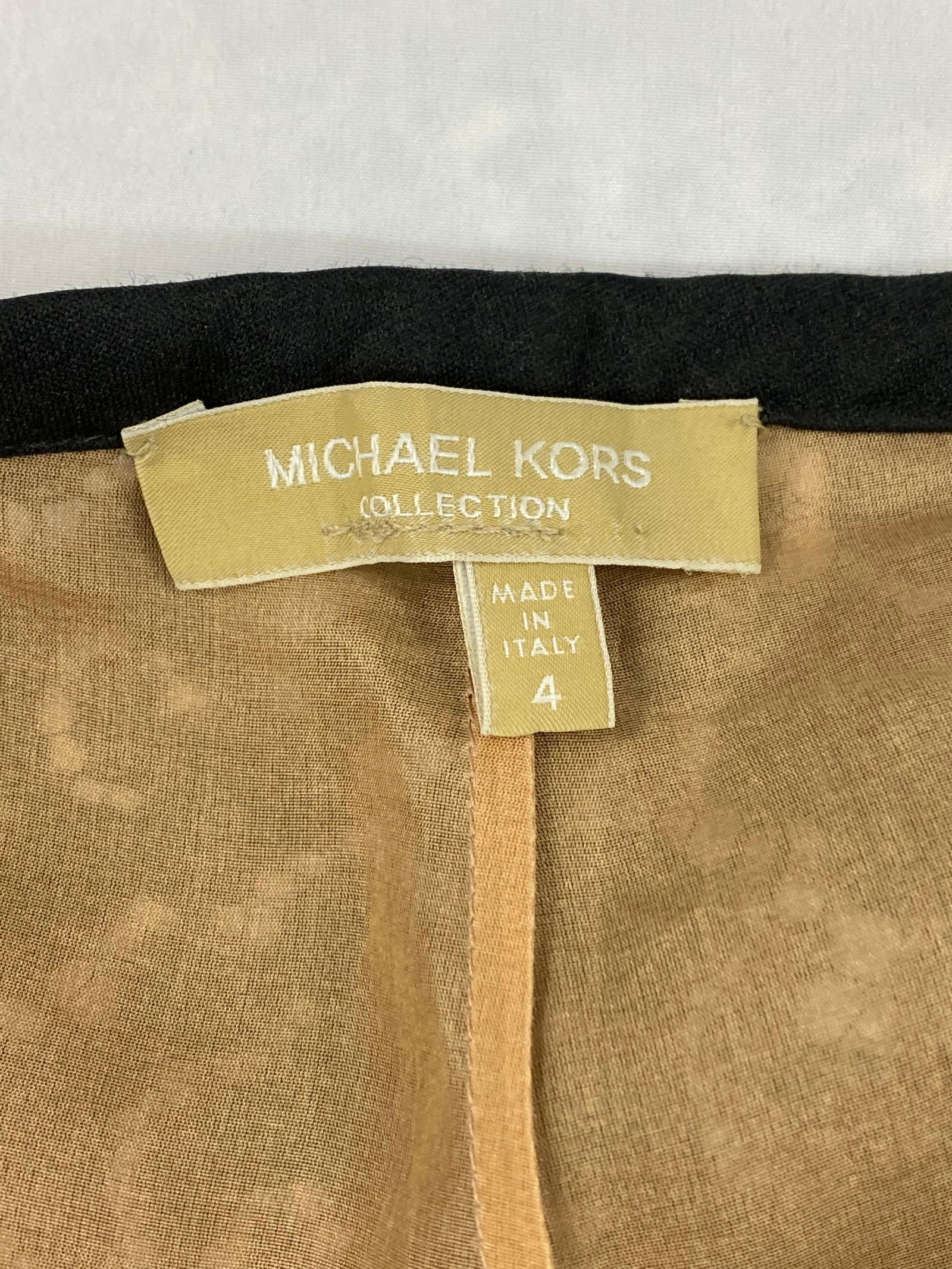 Michael Kors Collection Black and Beige Lace Skinny Pants Size 4 - 5