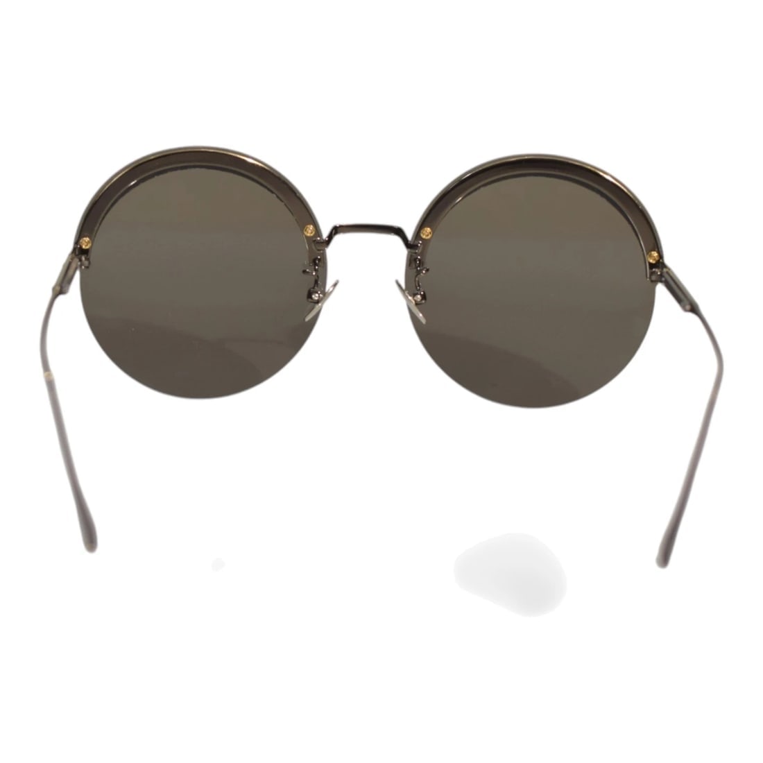 Bottega Veneta 0208S 003 60-18 Blue Metal & Leather Round Oversized Sunglasses - 4