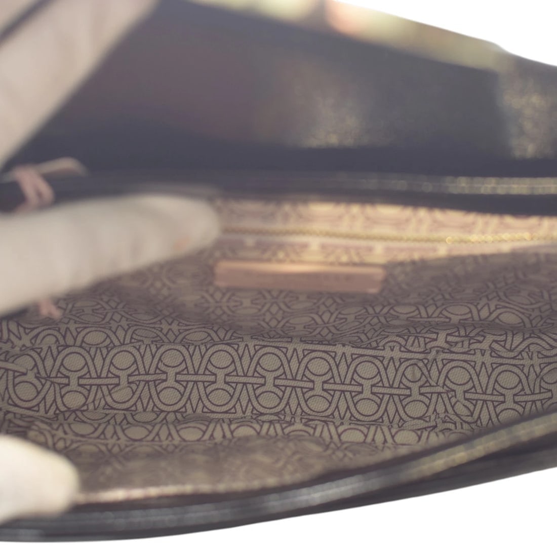 COCCINELLE Black Shinny Leather Shoulder Crossbody Bag – Gold Hardware – Italian - 14