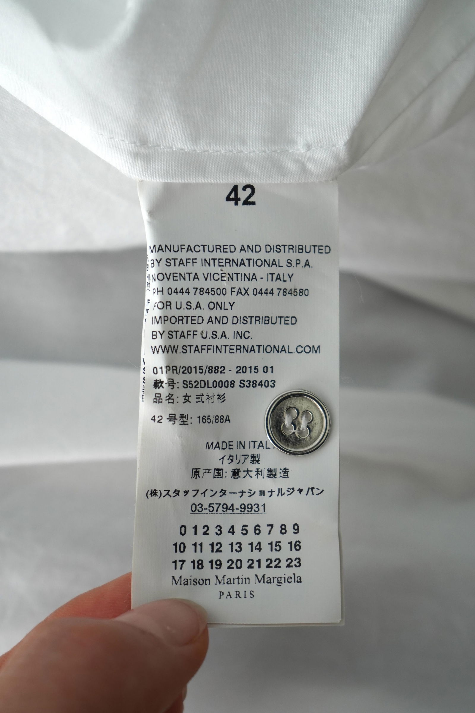 Maison Margiela Asymmetrical Pleated White Long Sleeve Button Up - 6