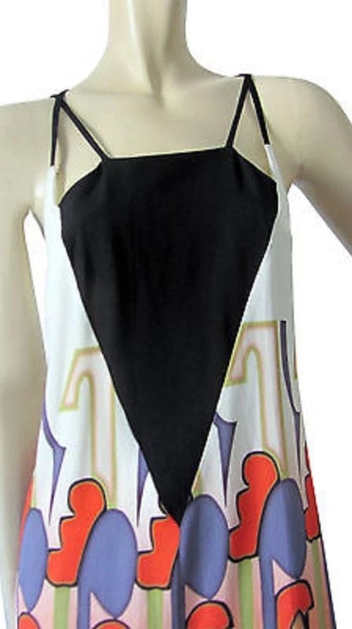 Etro Printed stretch-crepe camisole top, black criss-cross spaghetti straps - 2