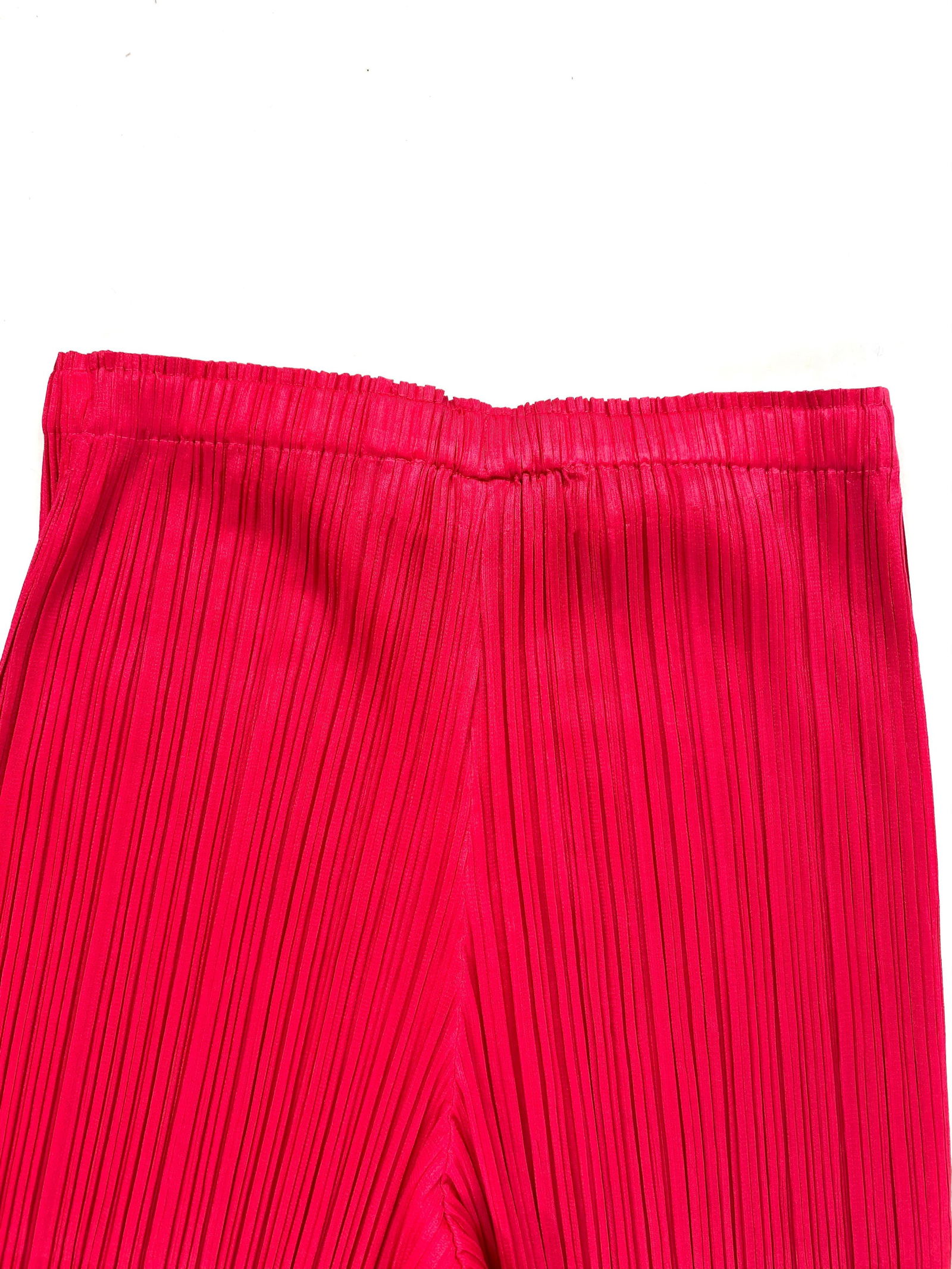 Pleats Please Pink Plated Pants, Size 5 - 17
