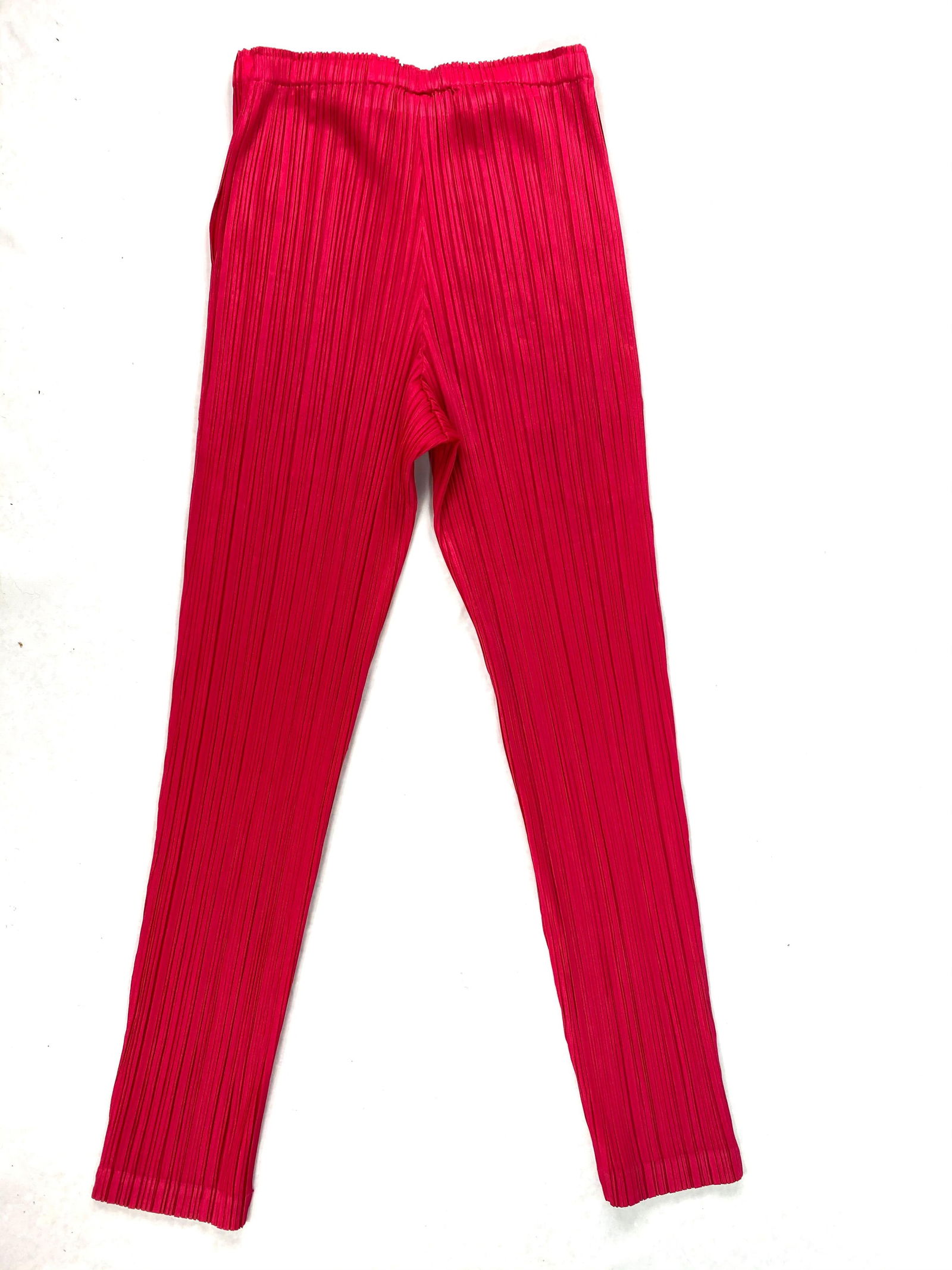 Pleats Please Pink Plated Pants, Size 5 - 9