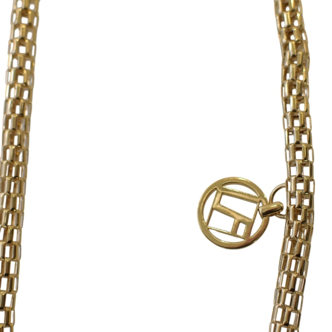 Linda Farrow 22 carat gold plated glasses chain with LF logo charm - 2