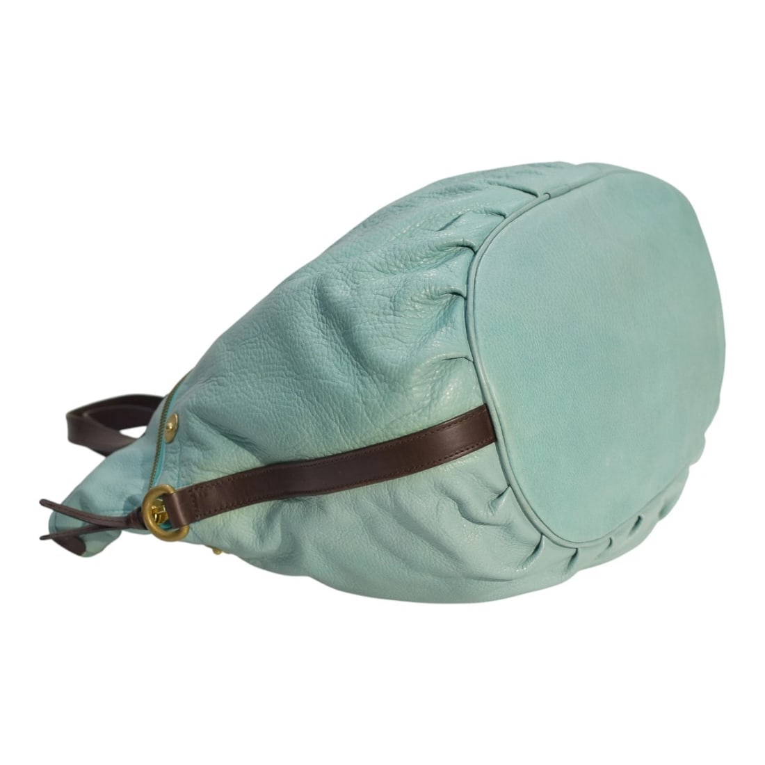 Mulberry Tillie Tote Bag Aqua Blue Leather with Brown Handles & detachable strap - 10