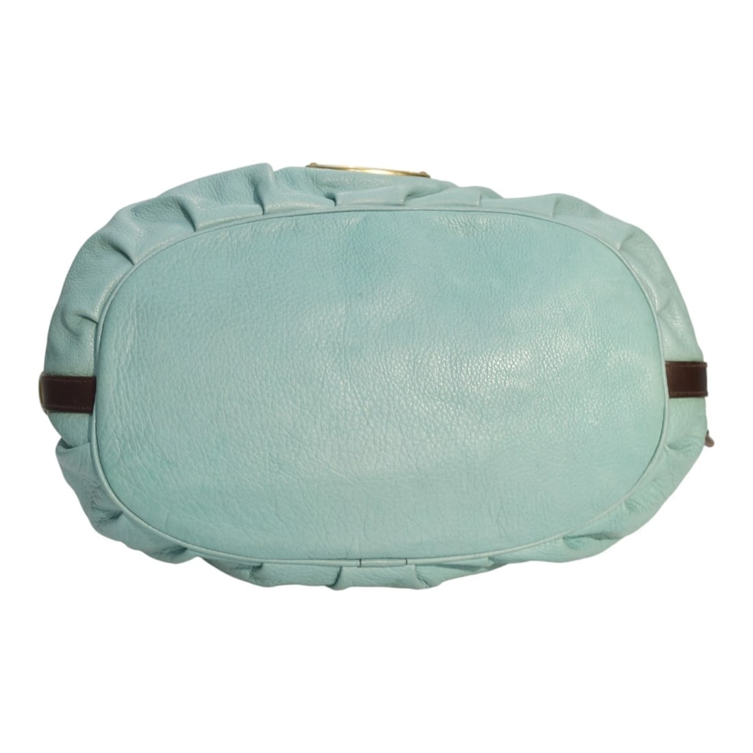 Mulberry Tillie Tote Bag Aqua Blue Leather with Brown Handles & detachable strap - 7