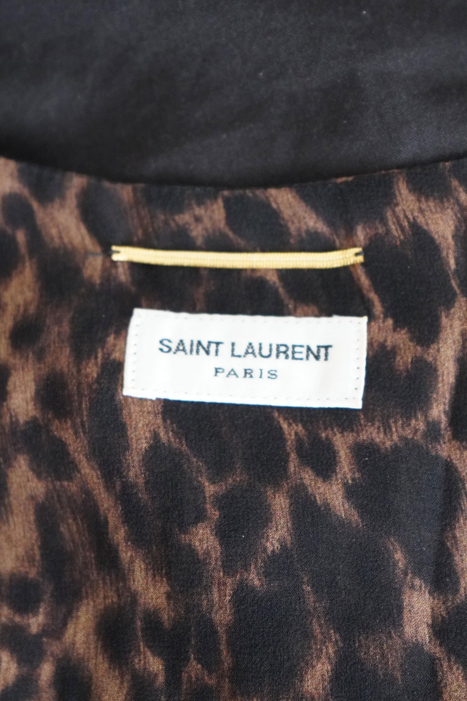 Saint Laurent Silk Sheer Leopard Buttoned Top - 16